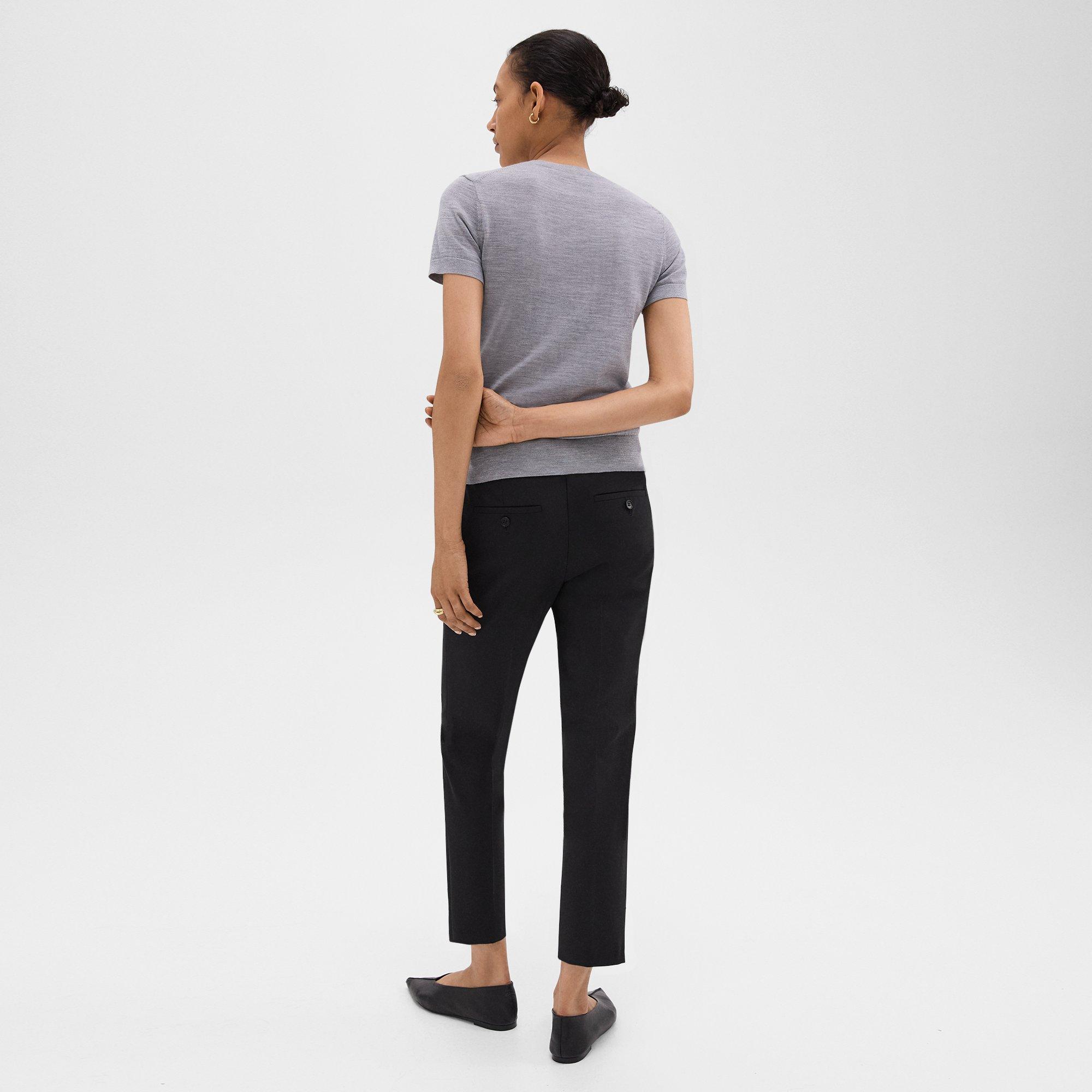 Black Good Wool Treeca Pant | Theory