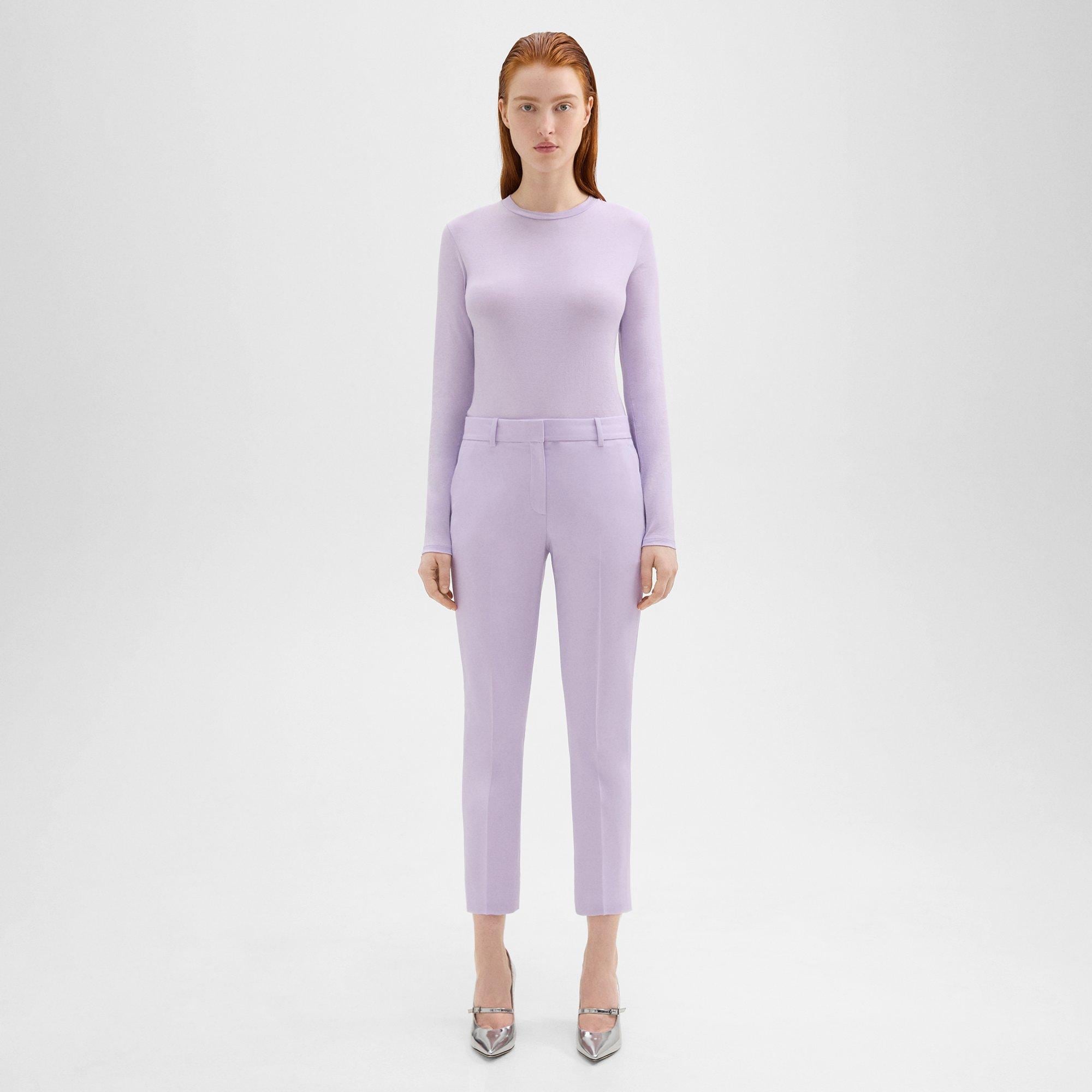 띠어리 Theory Treeca Pant in Good Wool,LILAC SKY