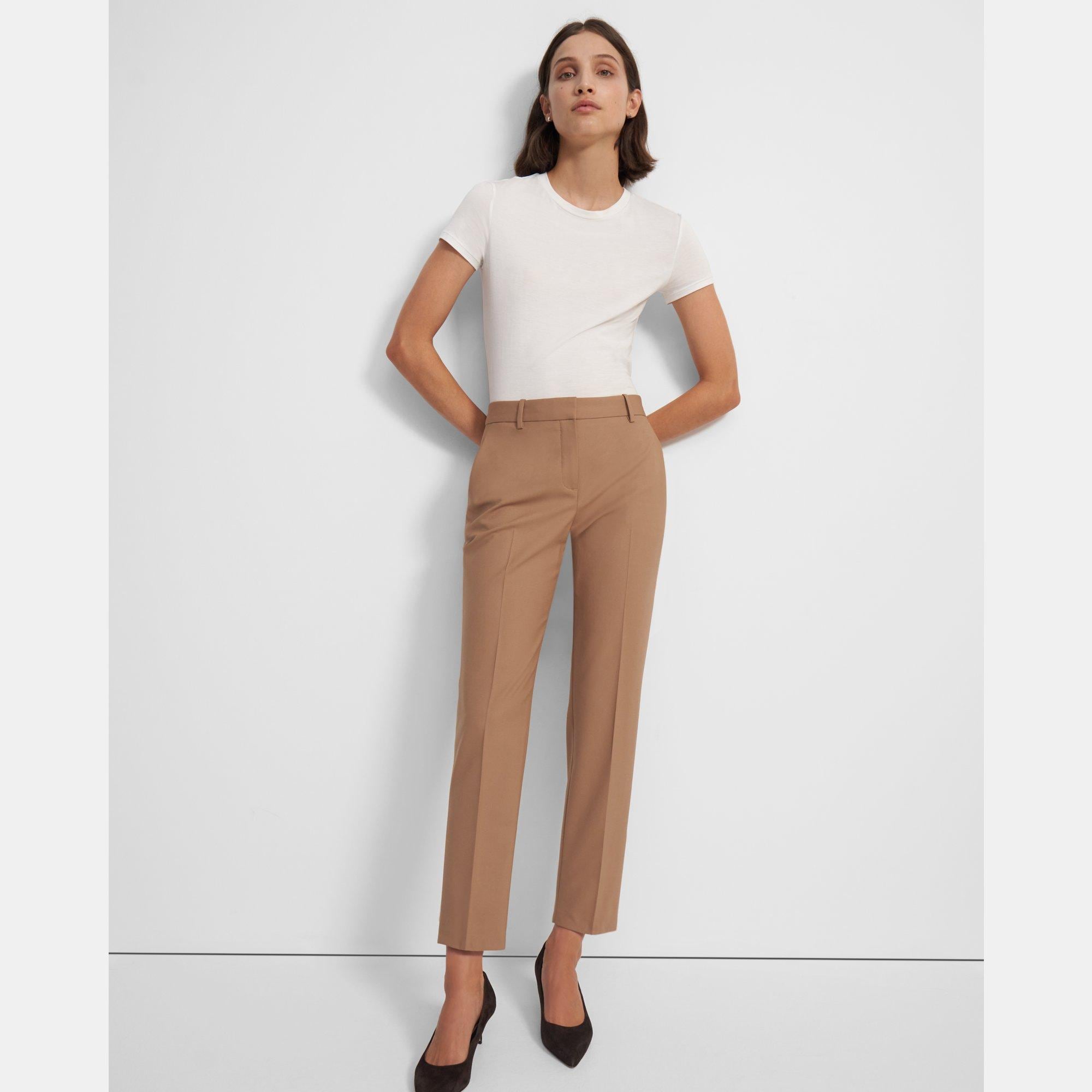 Beige Good Wool Treeca Pant | Theory