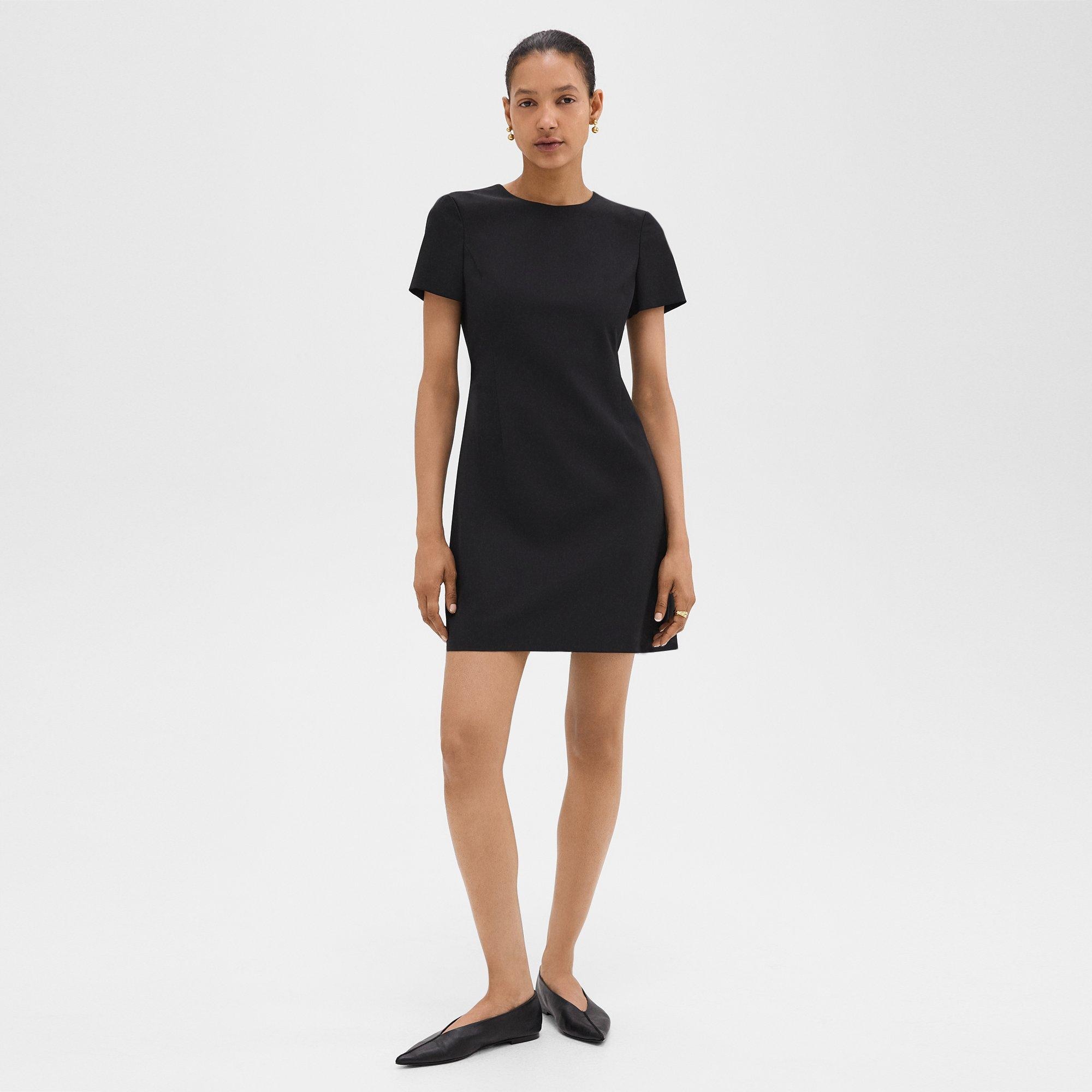 Black Good Wool Sheath Dress | Theory