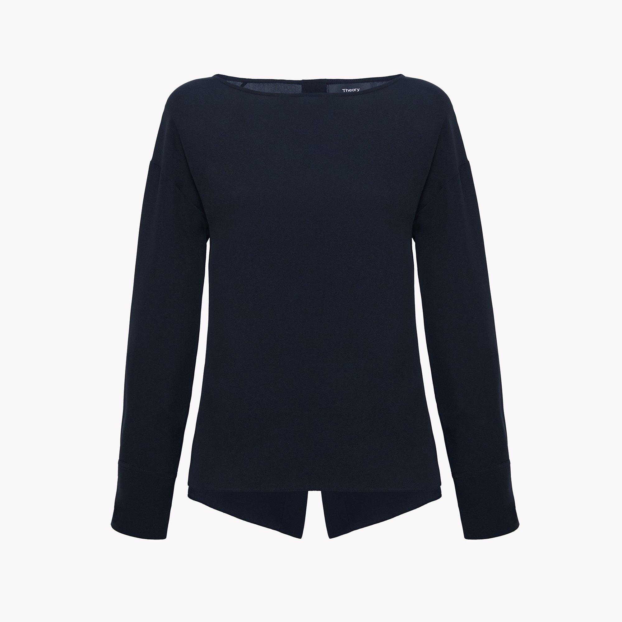 Oversized Back Button Blouse