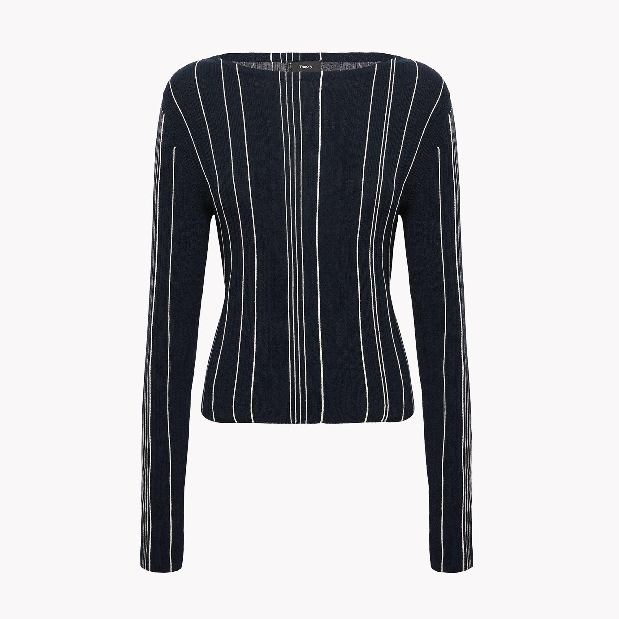 Rib Knit Stripe Pullover