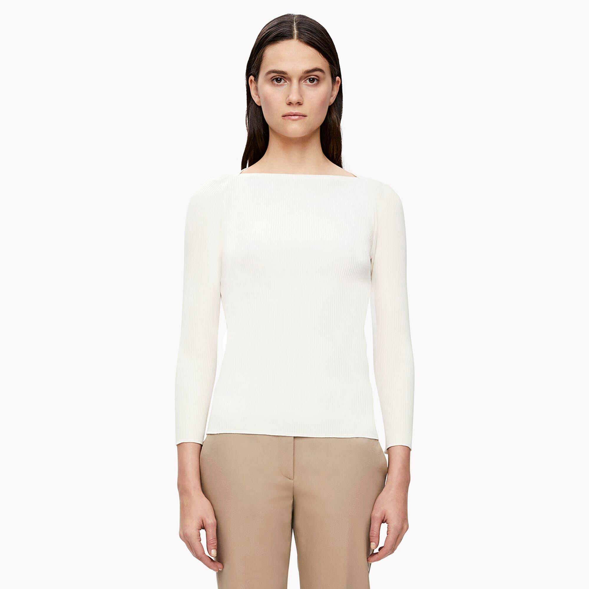 Three-Quarter Sleeve Rib Boat Tee