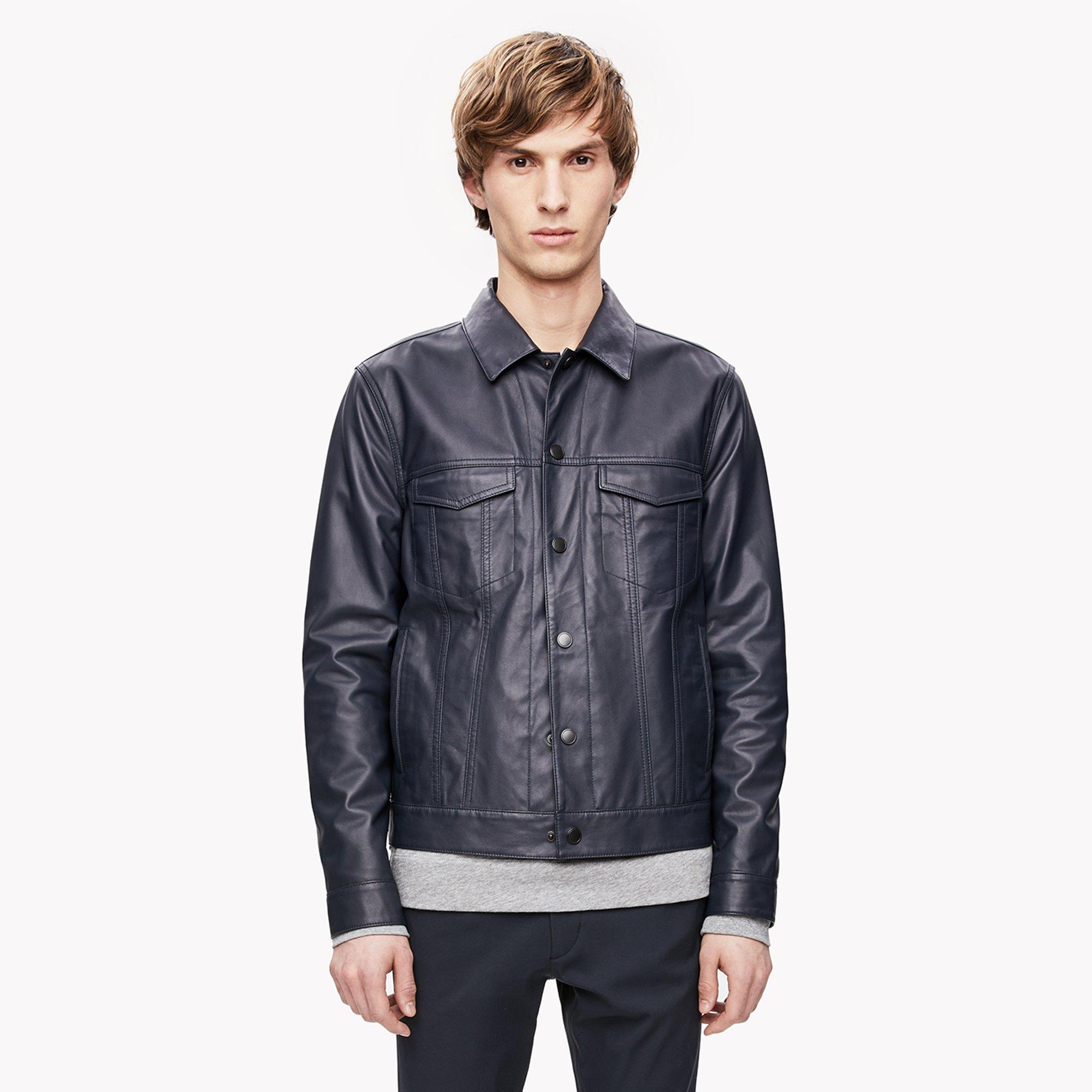 Theory Official Site | Leather Utility Jacket