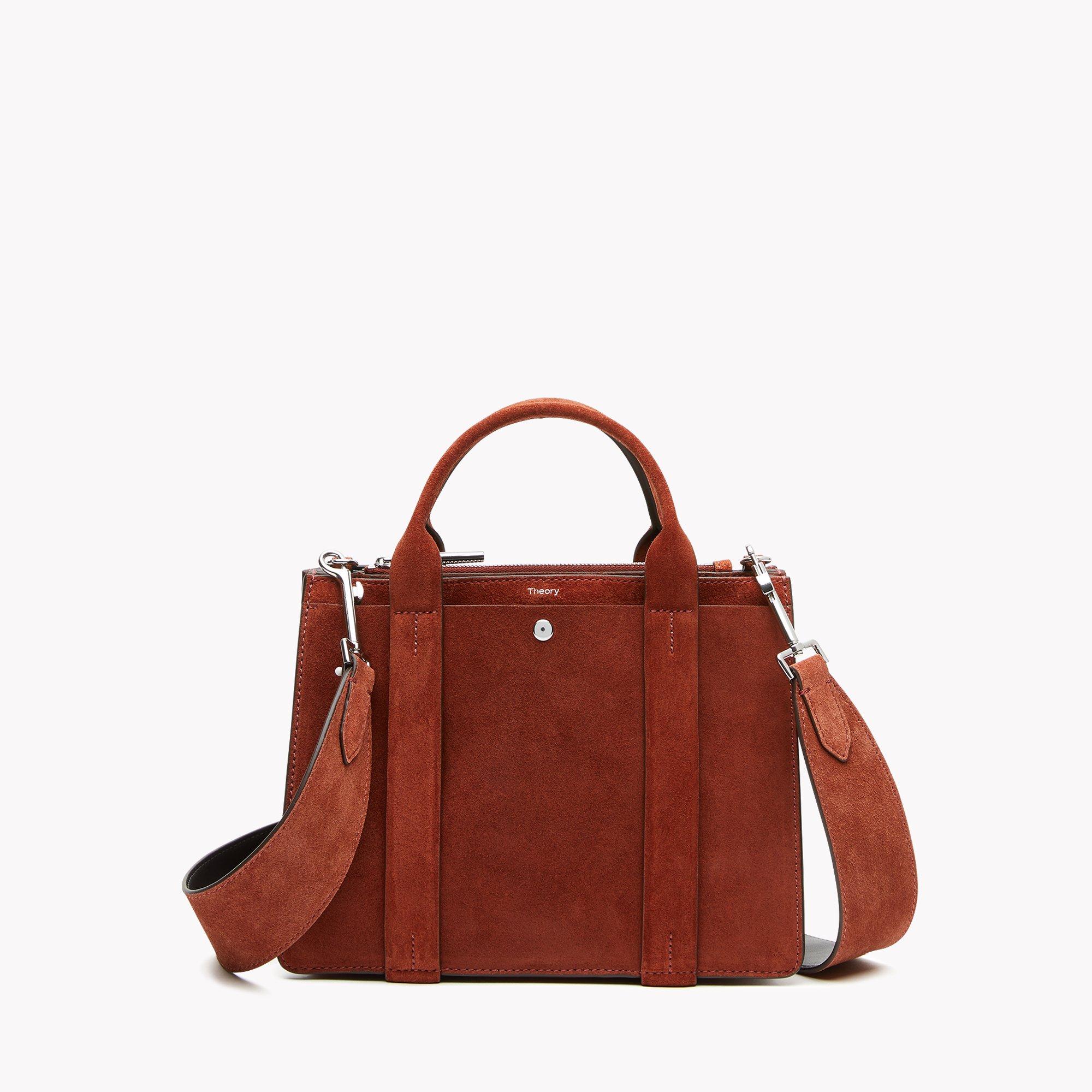 West Mini Satchel Bag in Suede