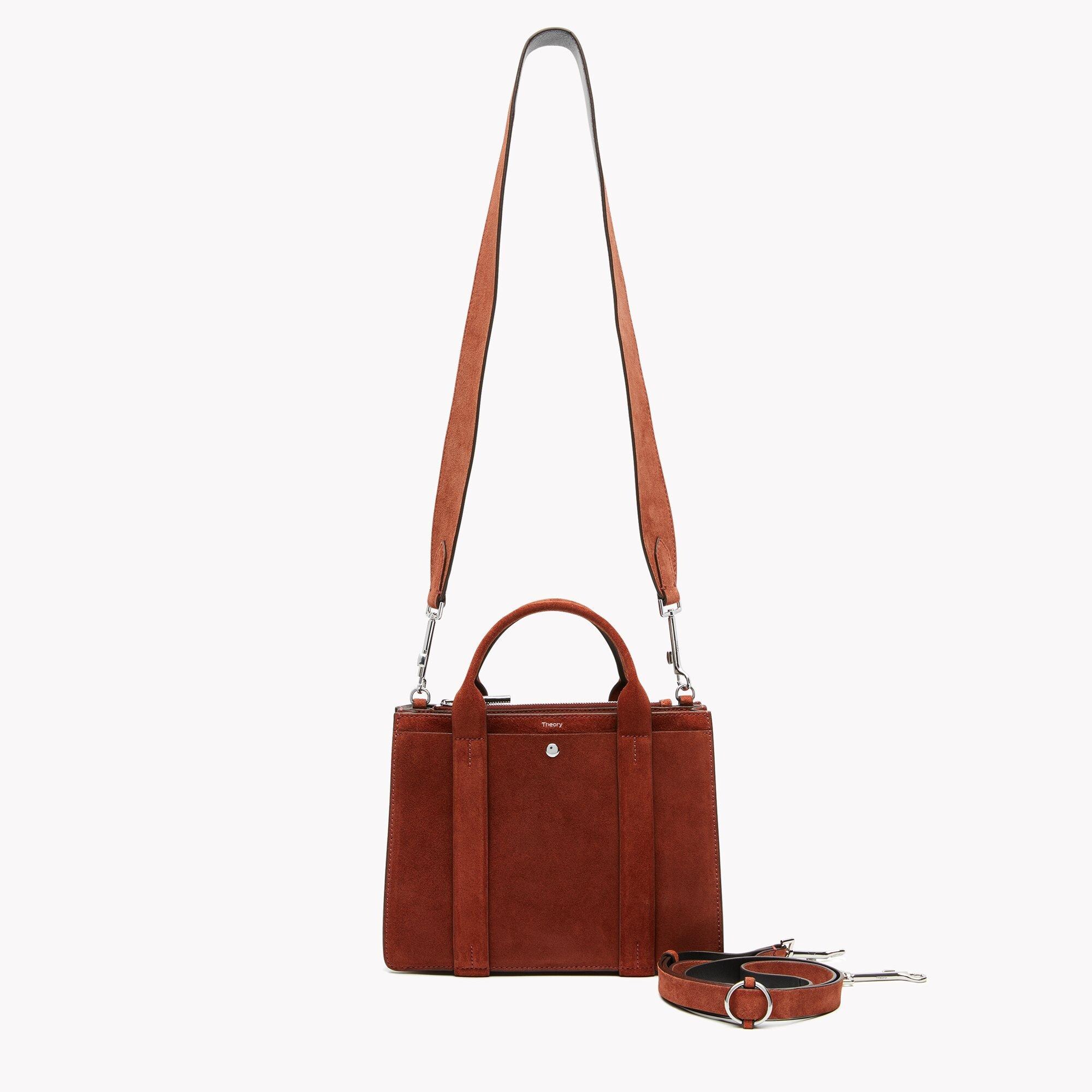 West Mini Satchel Bag in Suede