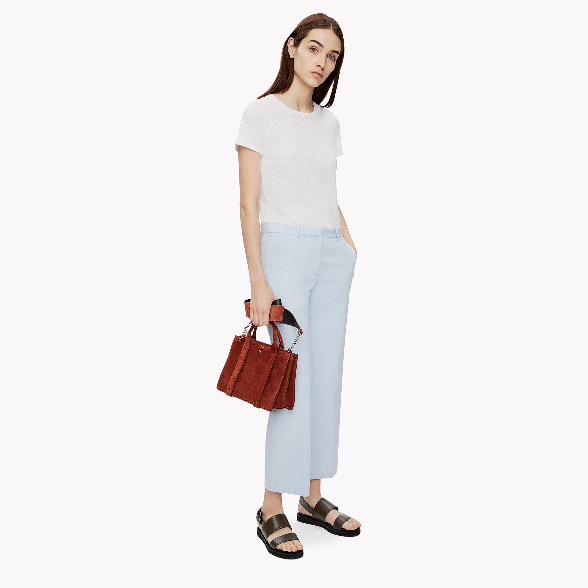 West Mini Satchel Bag in Suede