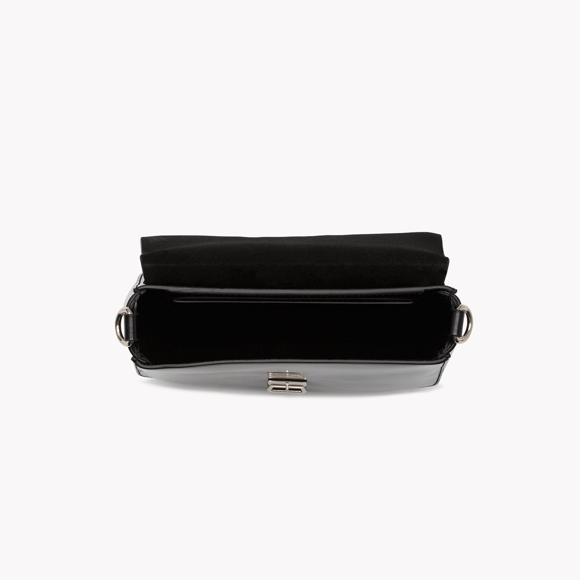 Perry Saddle Bag in Shiny Leather