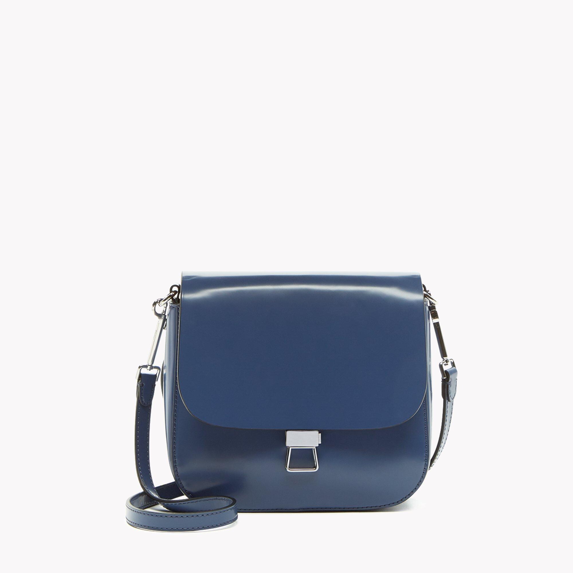 Perry Saddle Bag in Shiny Leather