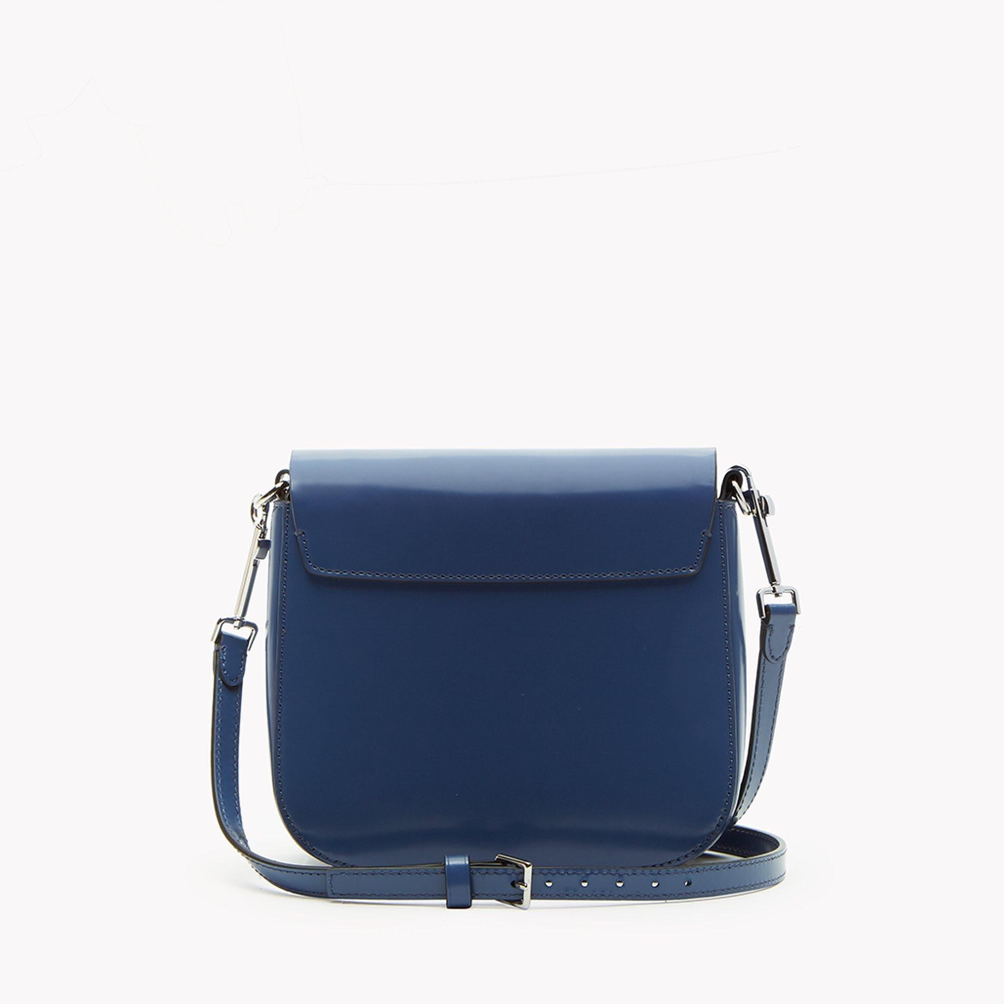 Perry Saddle Bag in Shiny Leather
