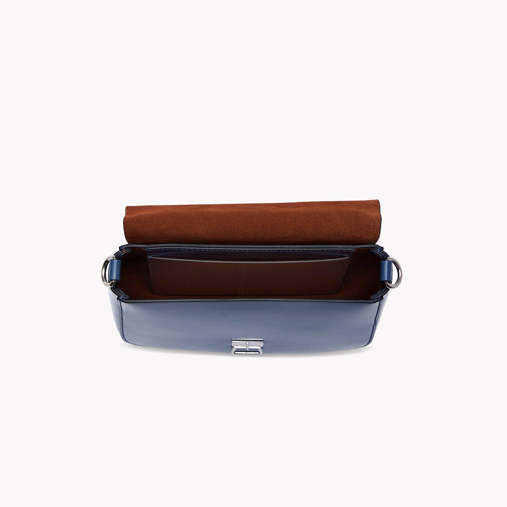 Perry Saddle Bag in Shiny Leather