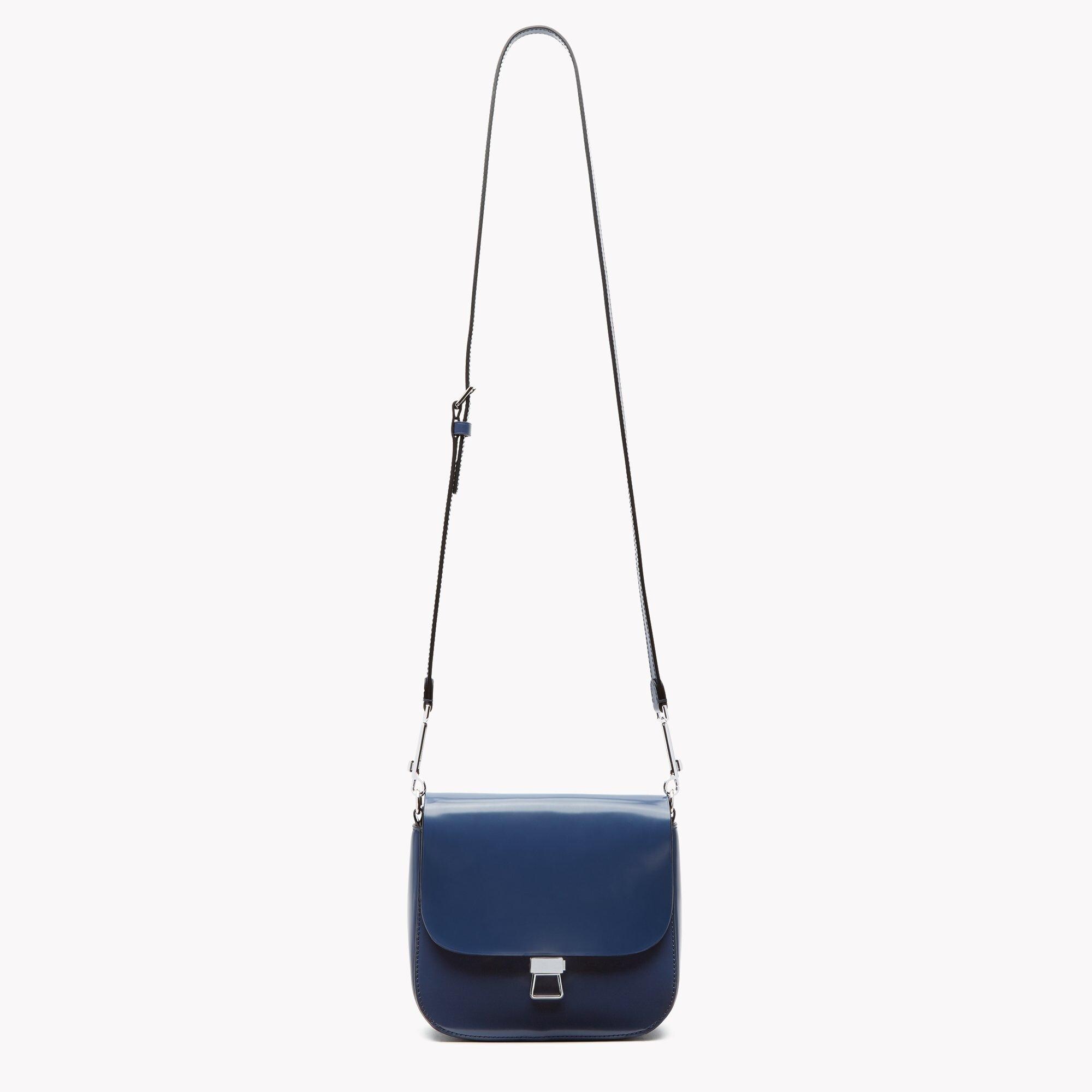 Perry Saddle Bag in Shiny Leather