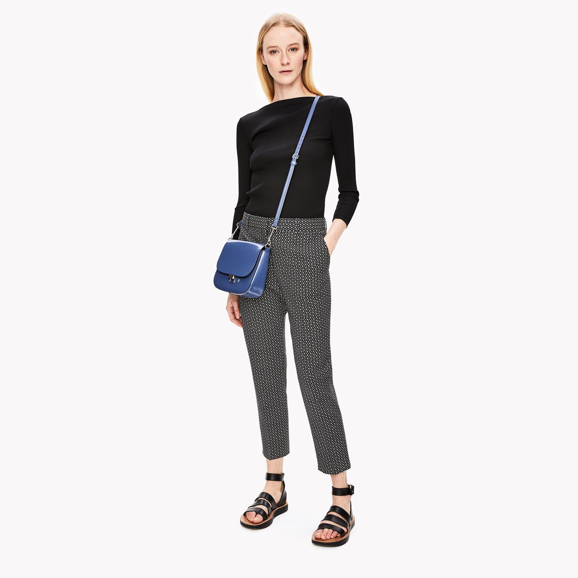 Perry Saddle Bag in Shiny Leather