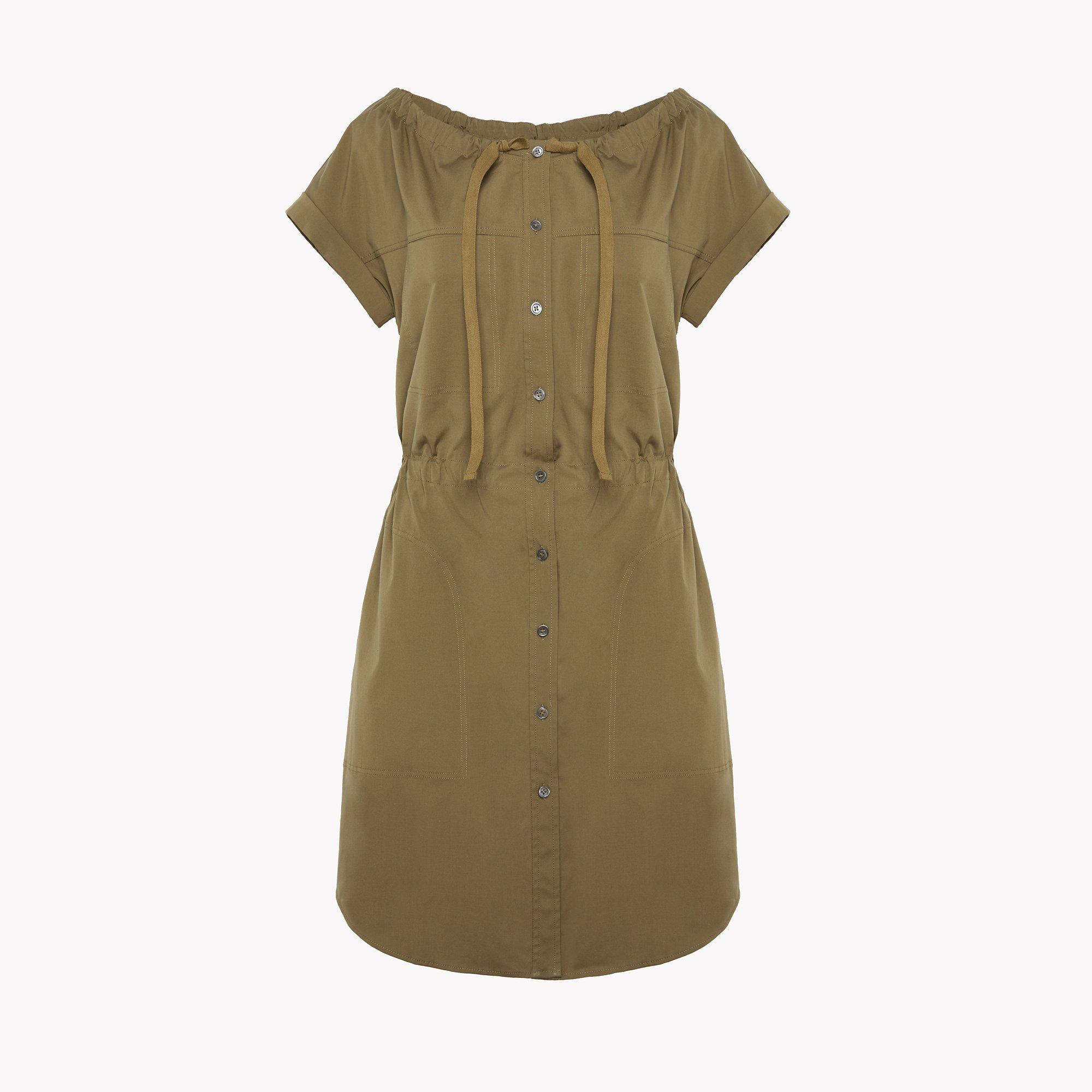 Tie-Neck Shirt Dress