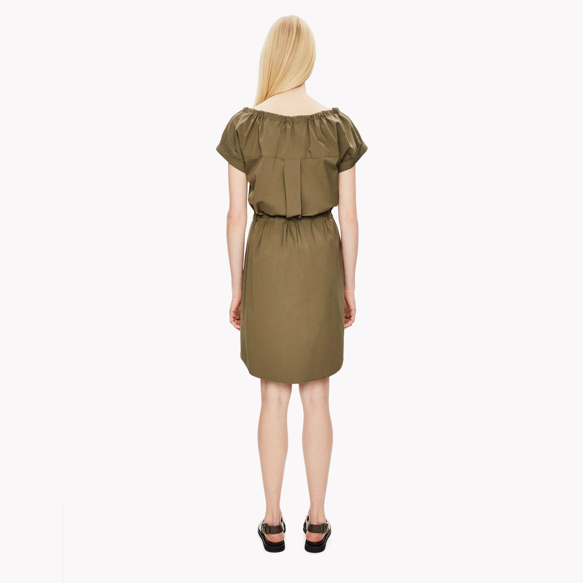 Tie-Neck Shirt Dress