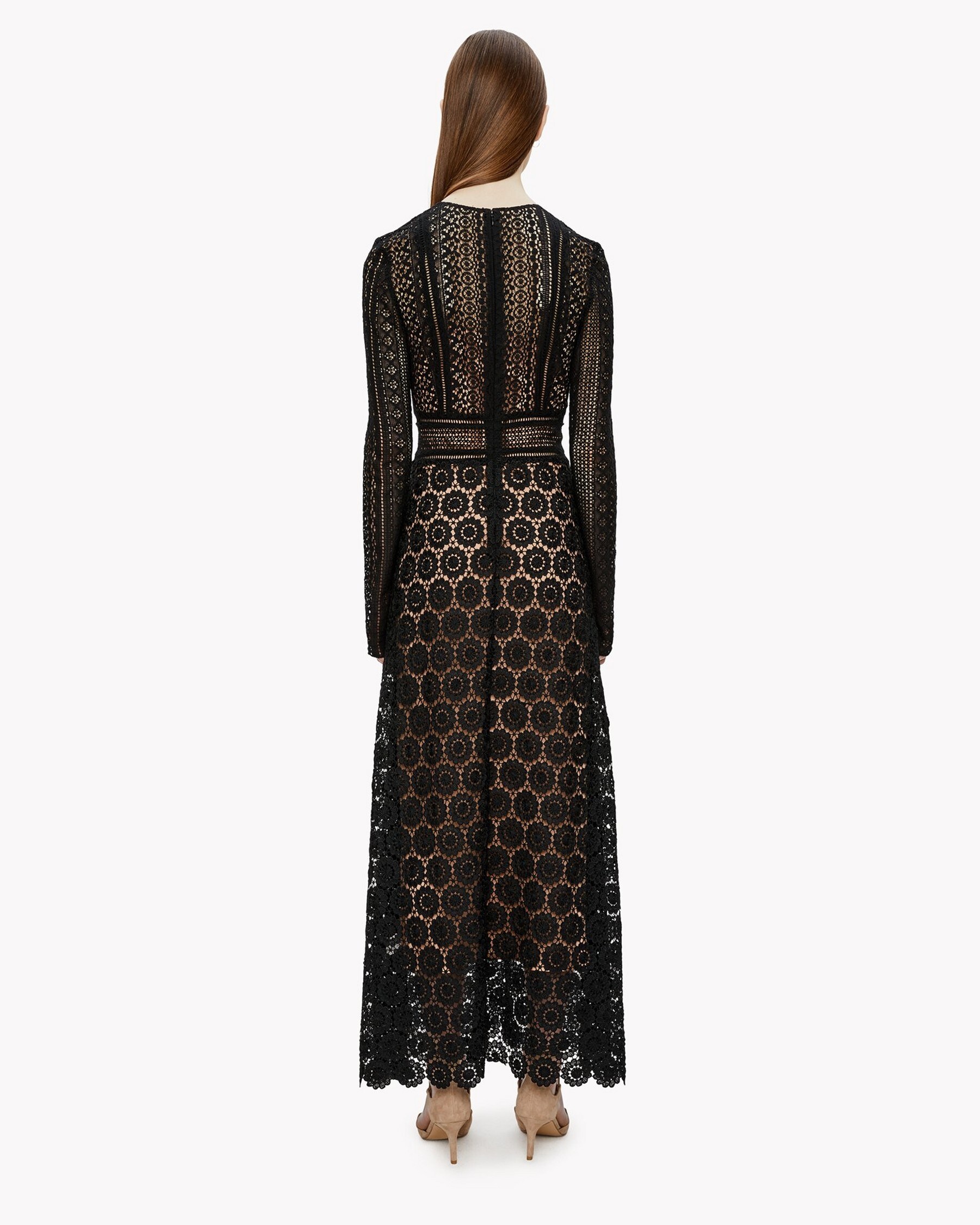 Theory Official Site | Mixed Lace Maxi Dress