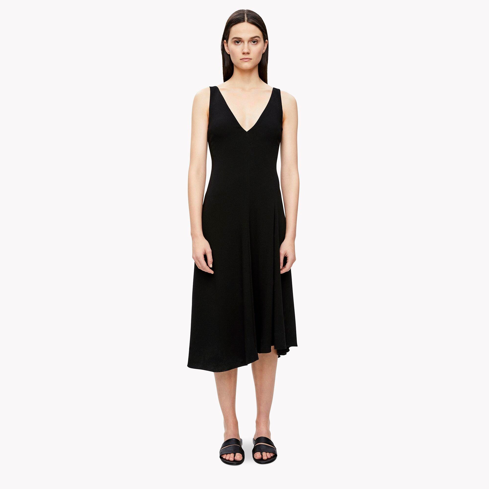 Seamed V-Neck Dress