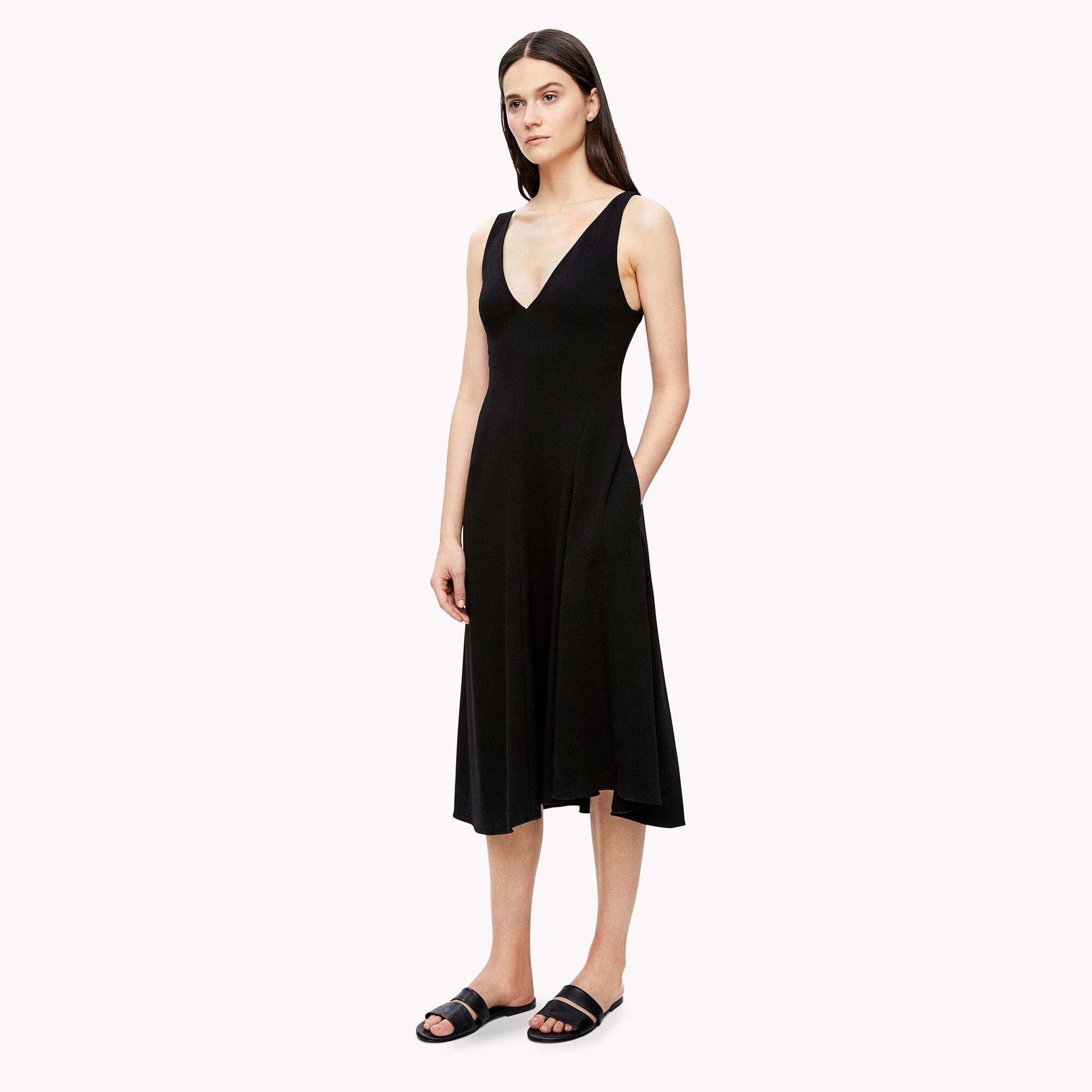 Seamed V-Neck Dress