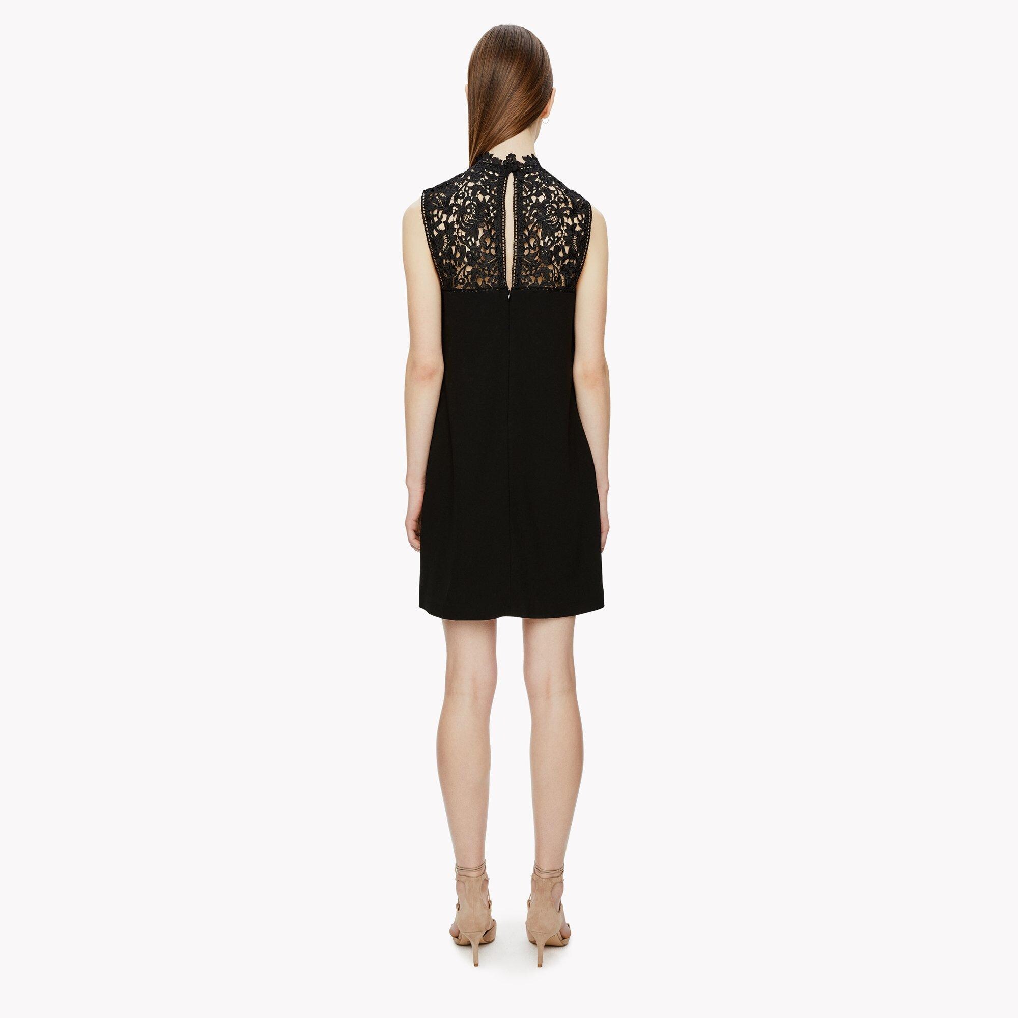 Lace Crepe Mini Dress