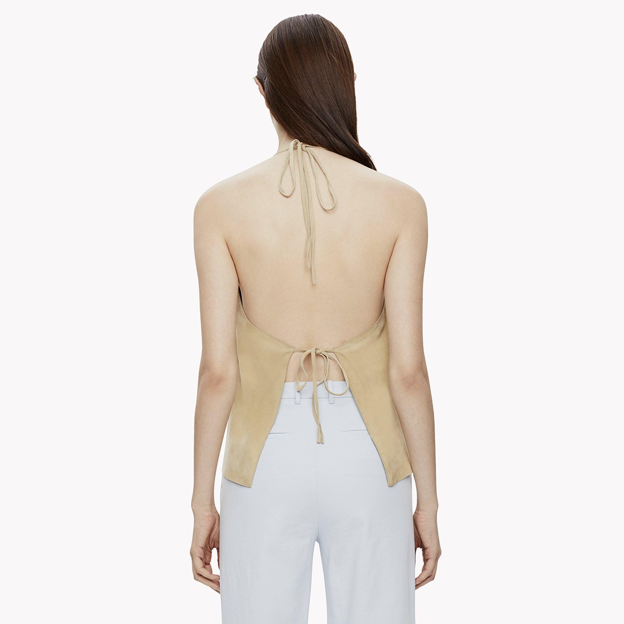 Suede Apron Top