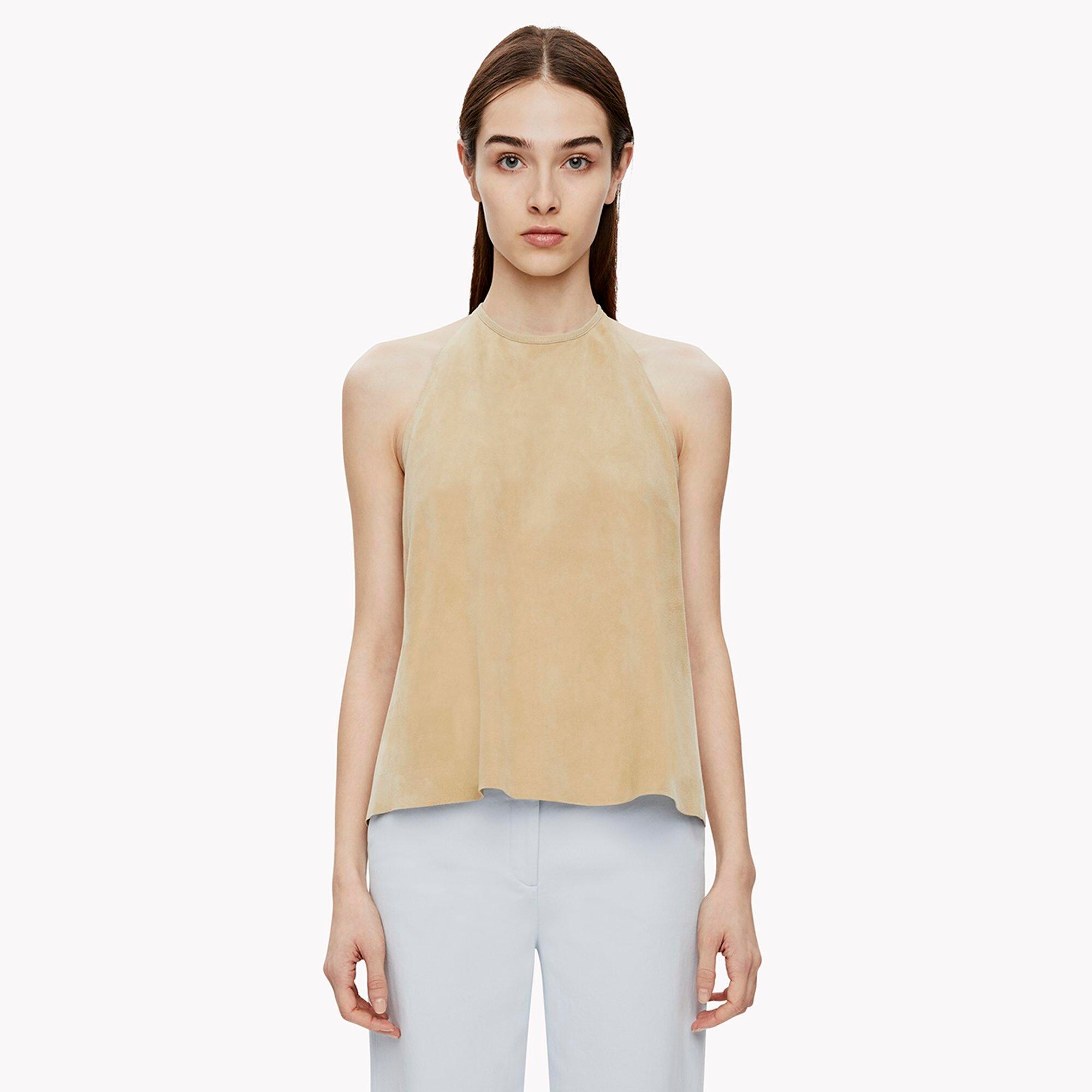 Suede Apron Top