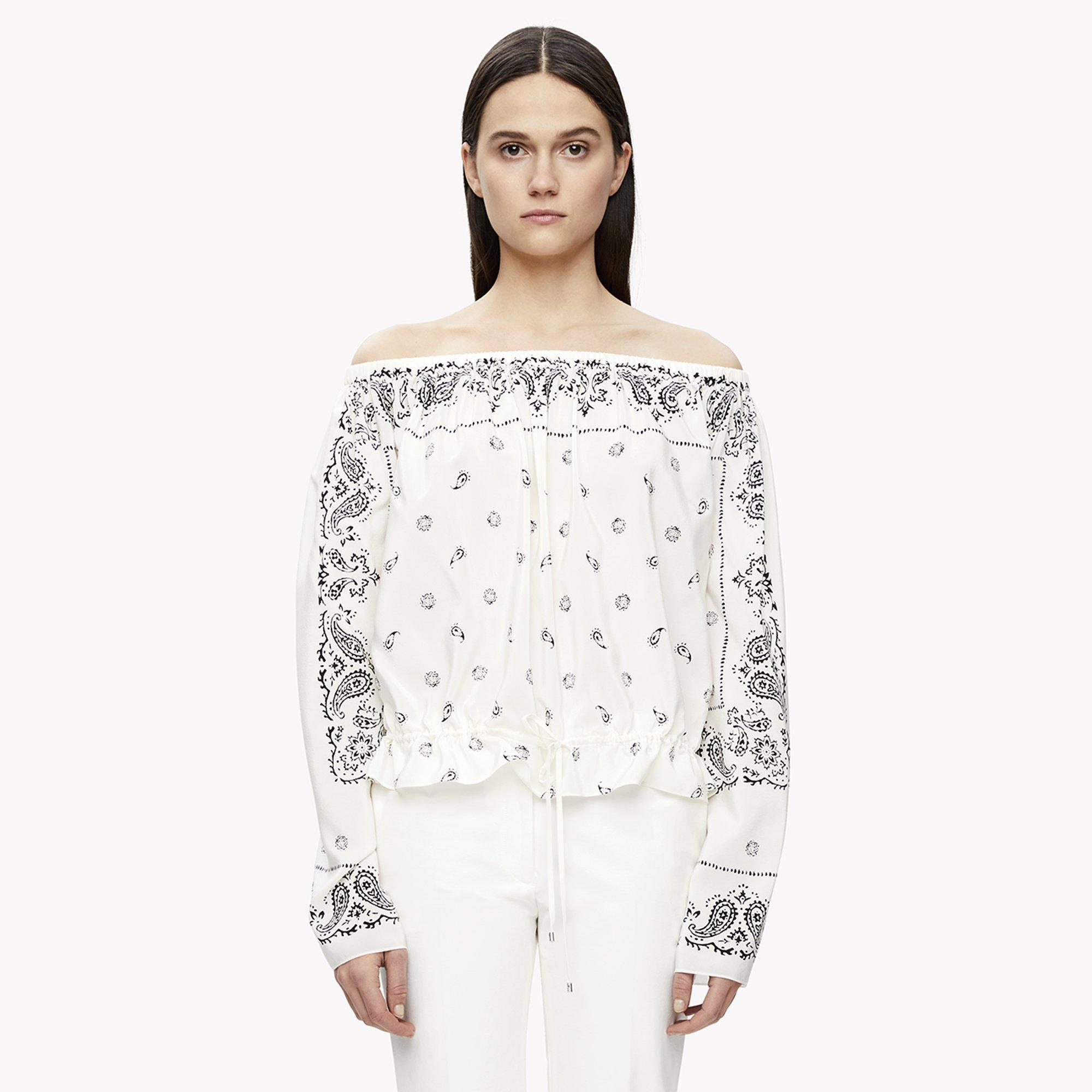 Bandana Off-the-Shoulder Drawstring Top