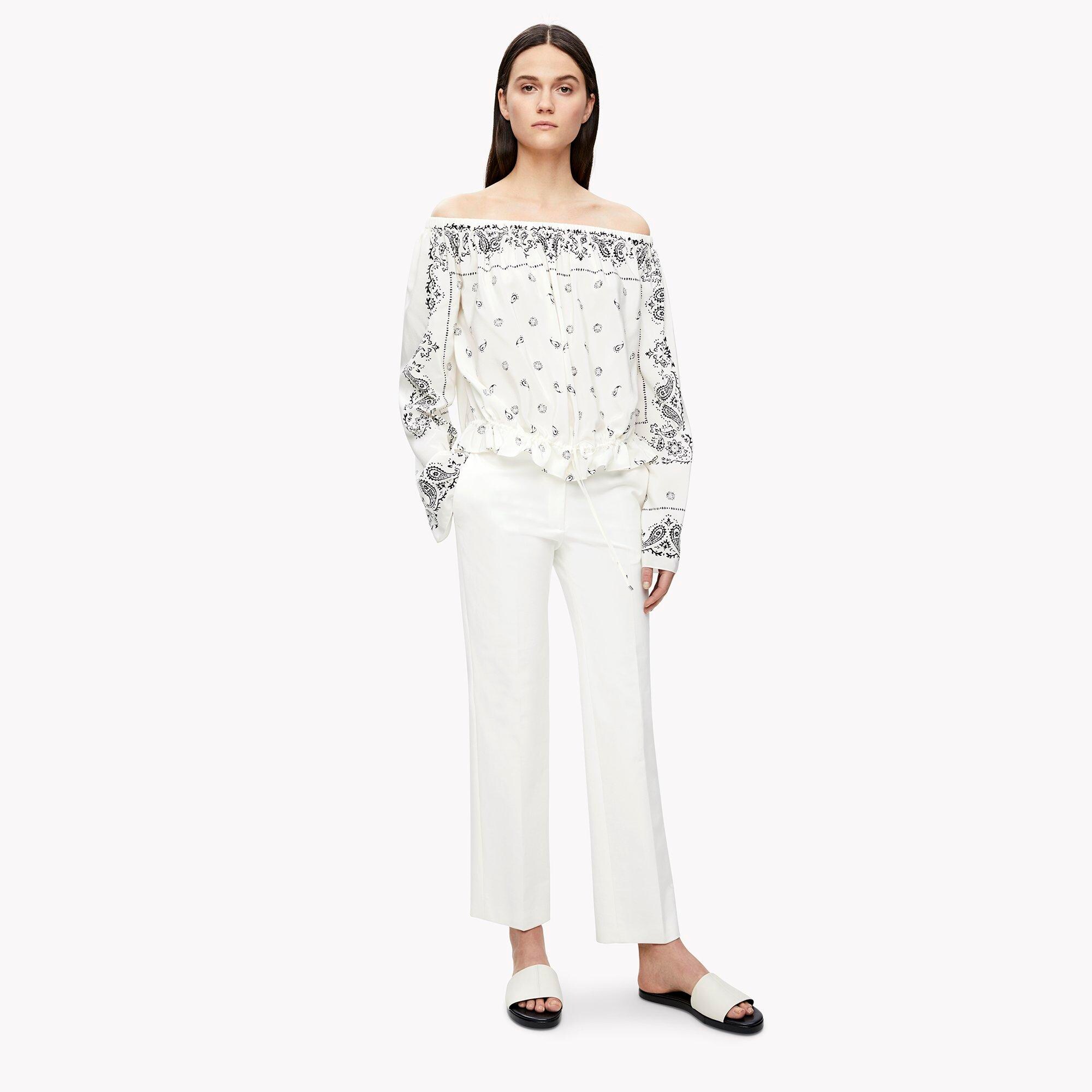 Bandana Off-the-Shoulder Drawstring Top
