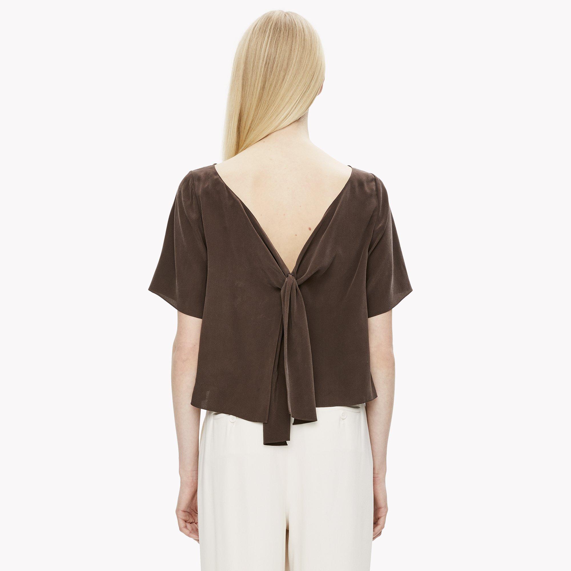 Silk Tie-Back Top