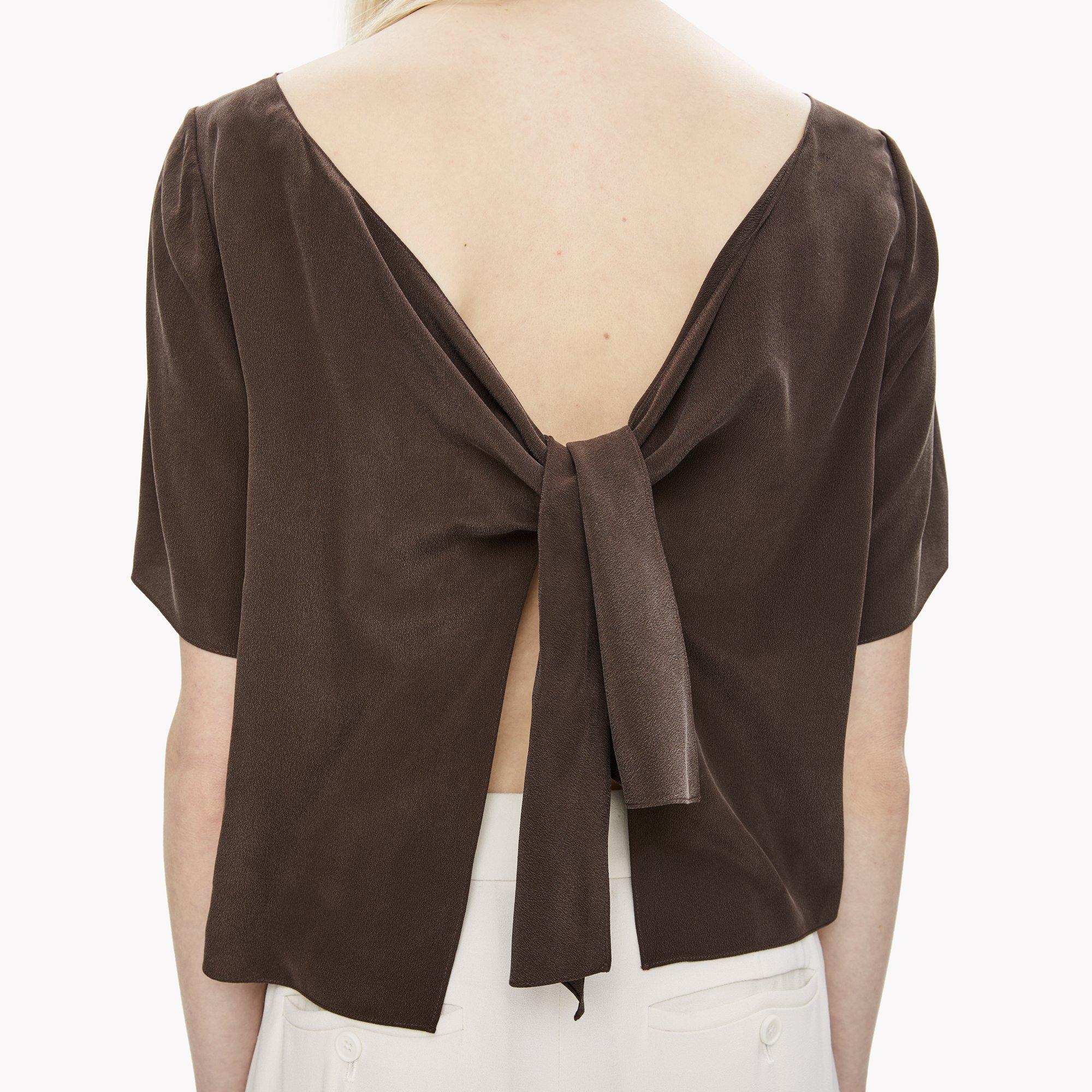 Silk Tie-Back Top