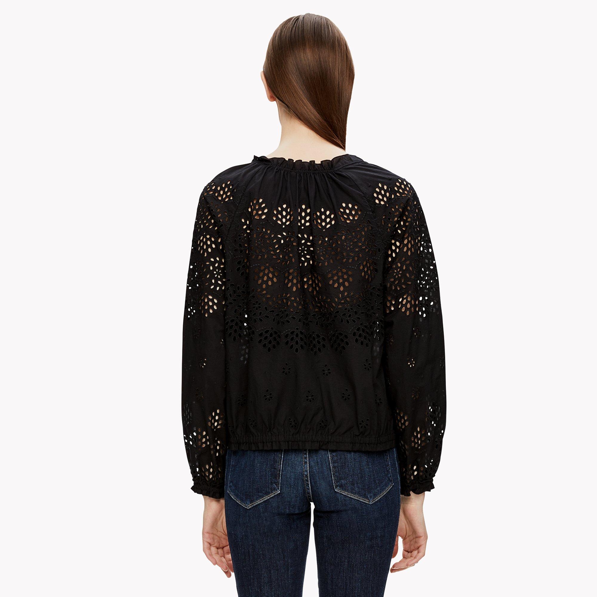 Drawstring Eyelet Top