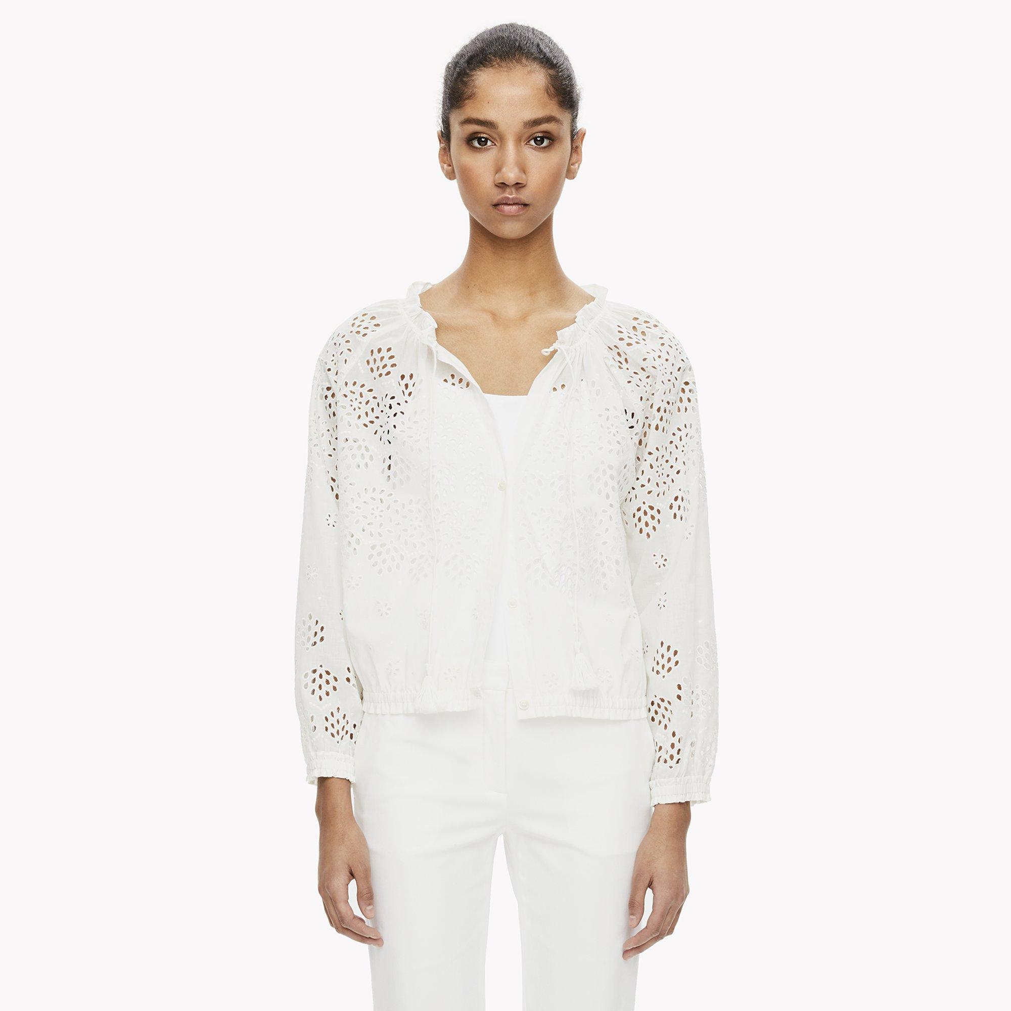 Drawstring Eyelet Top
