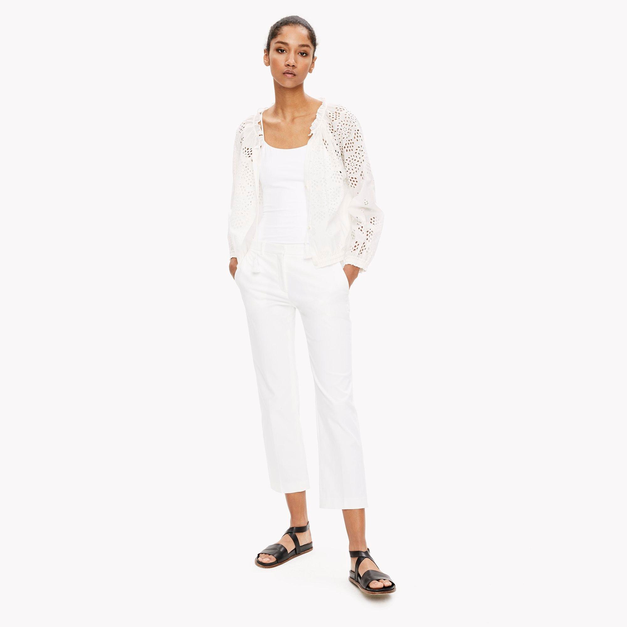 Drawstring Eyelet Top