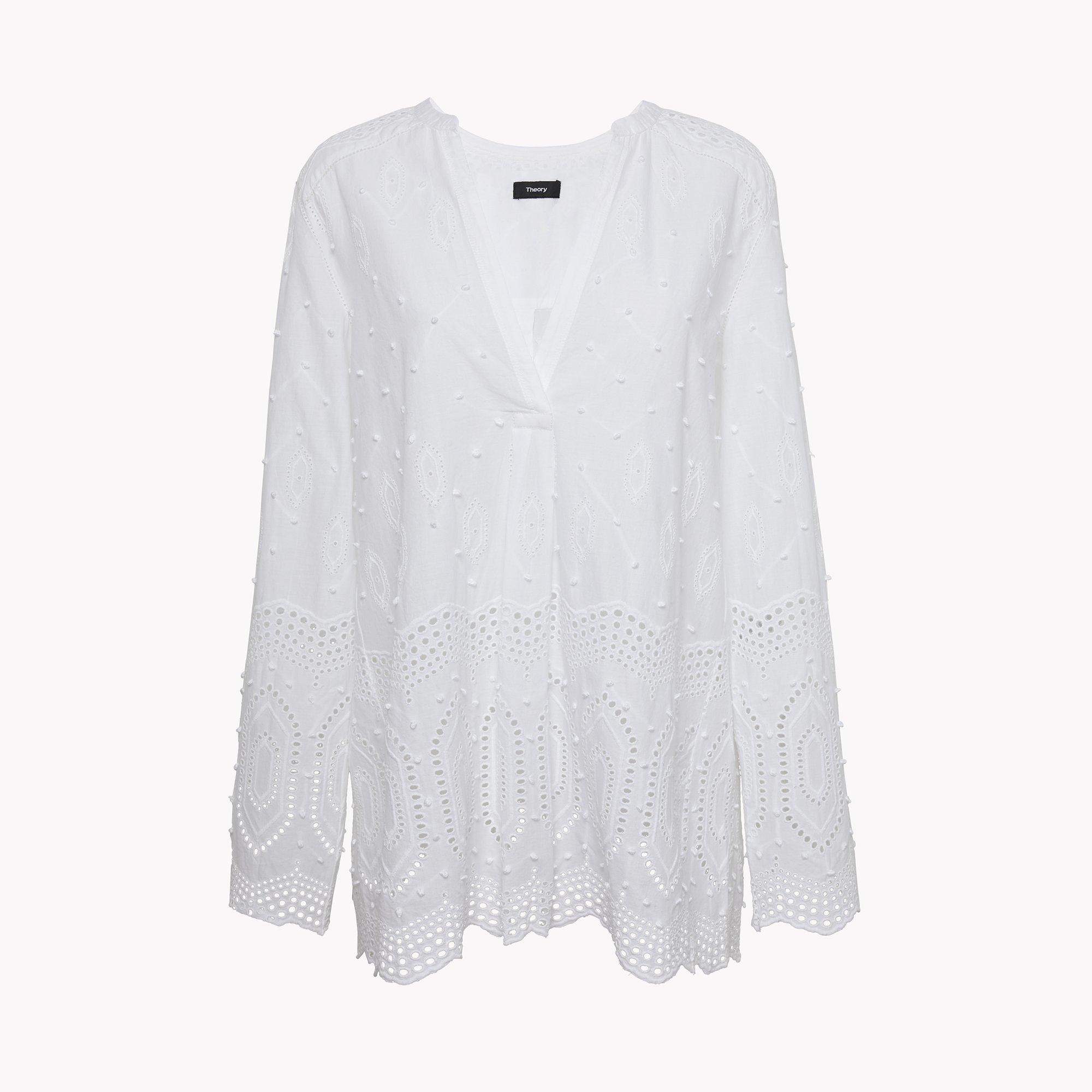 Pleated Tunic with Eyelets