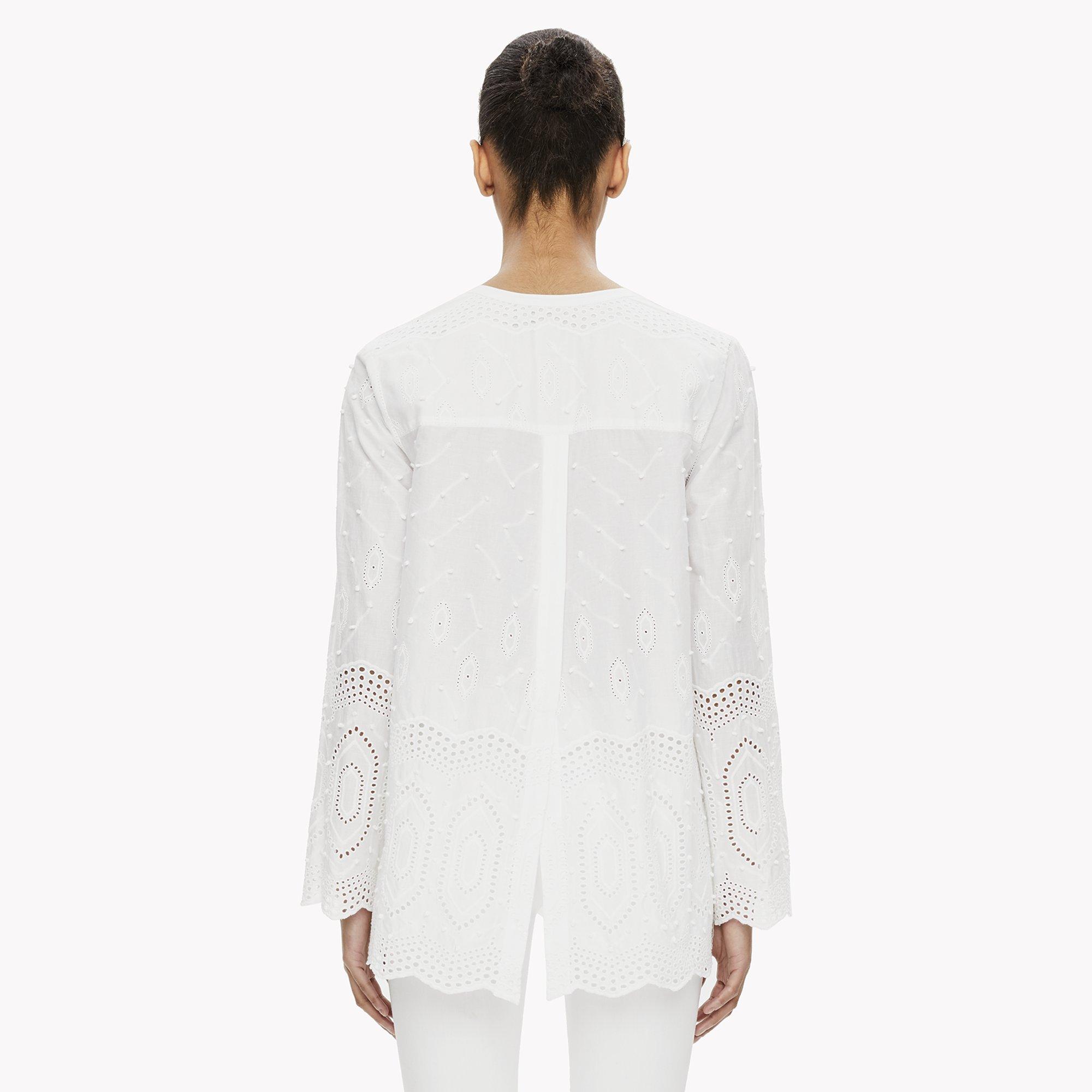 Pleated Tunic with Eyelets