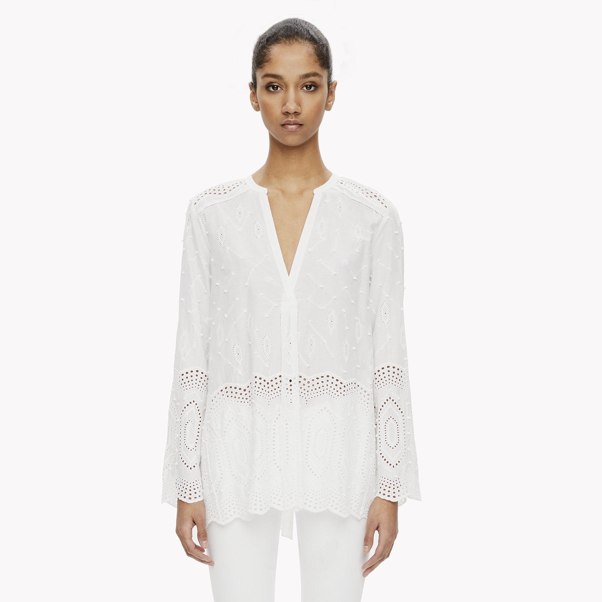 Pleated Tunic with Eyelets