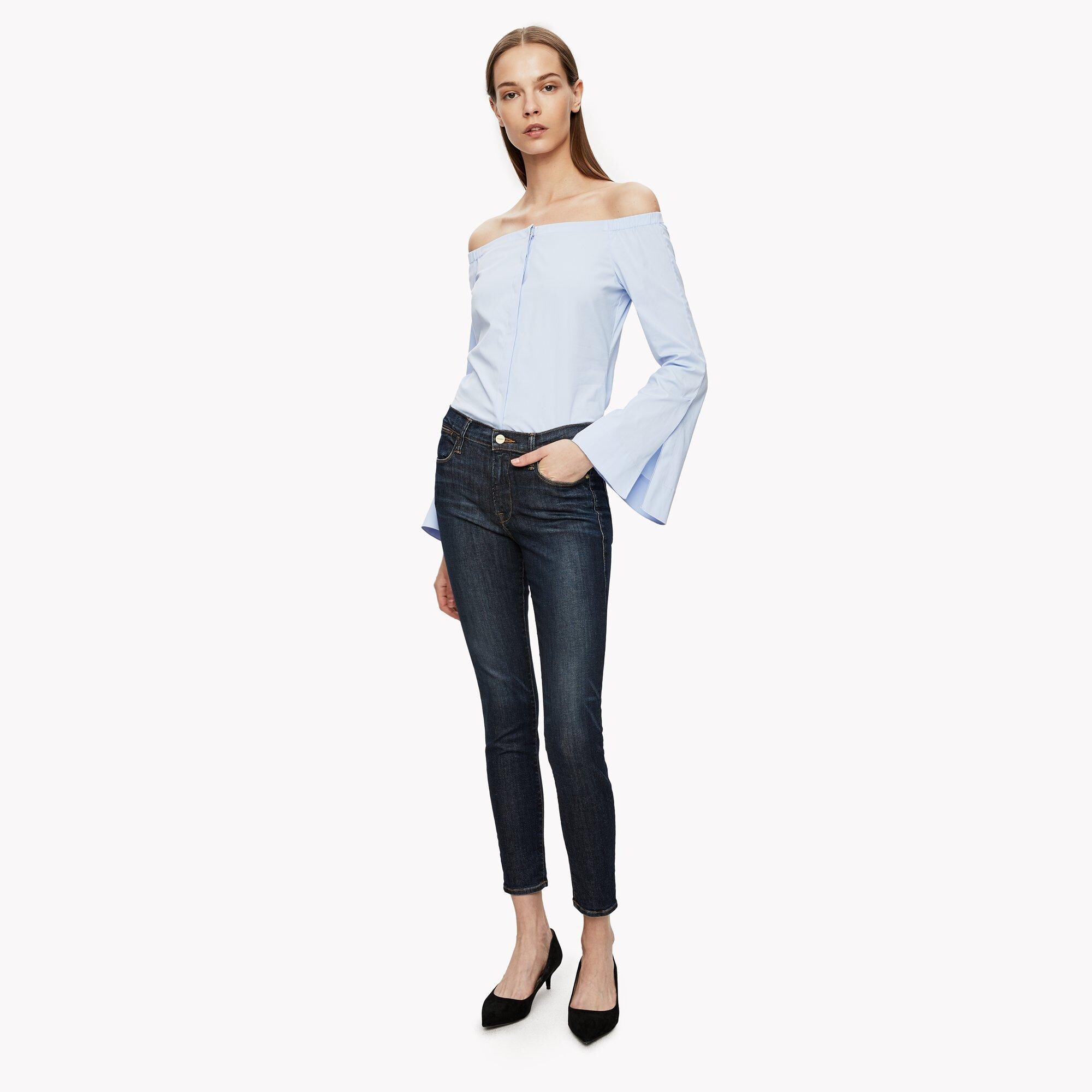 Off-The-Shoulder Button Shirt