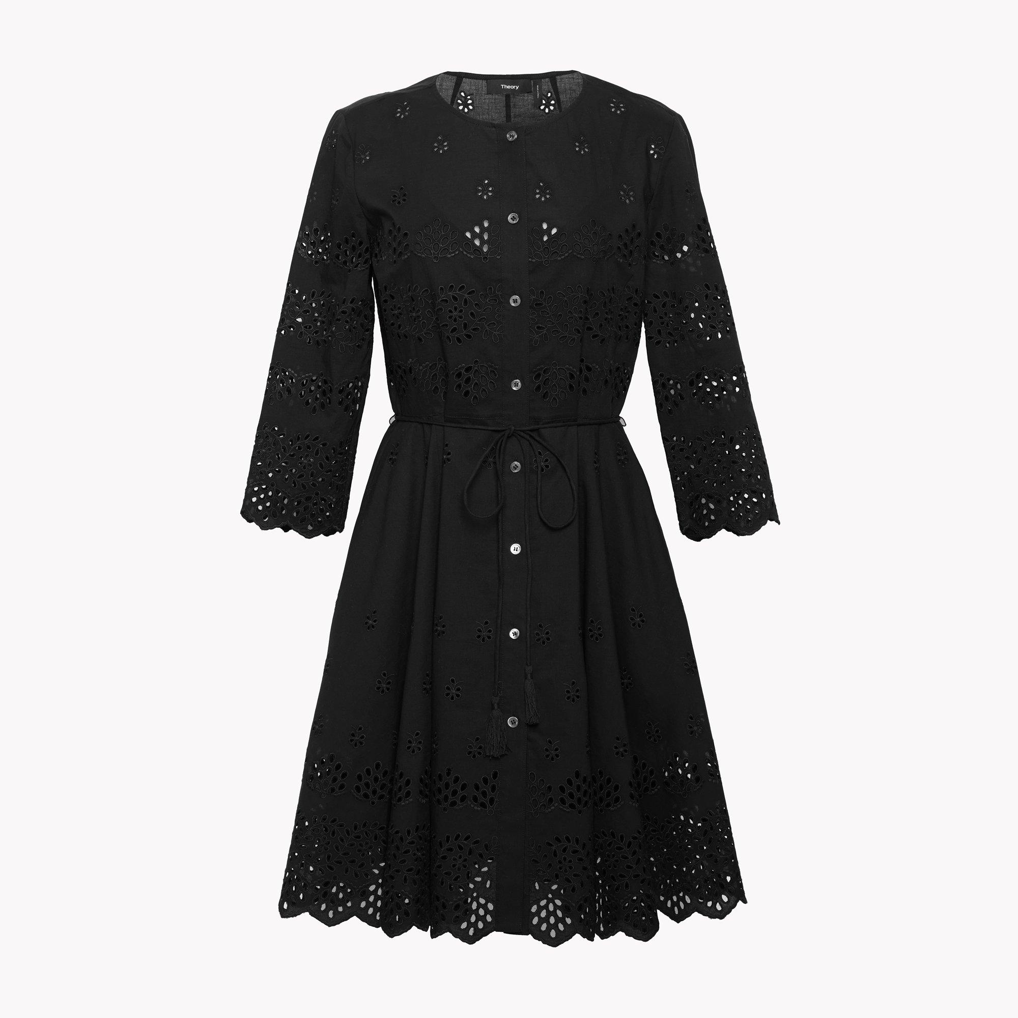 Structured Eyelet Shirt Dress