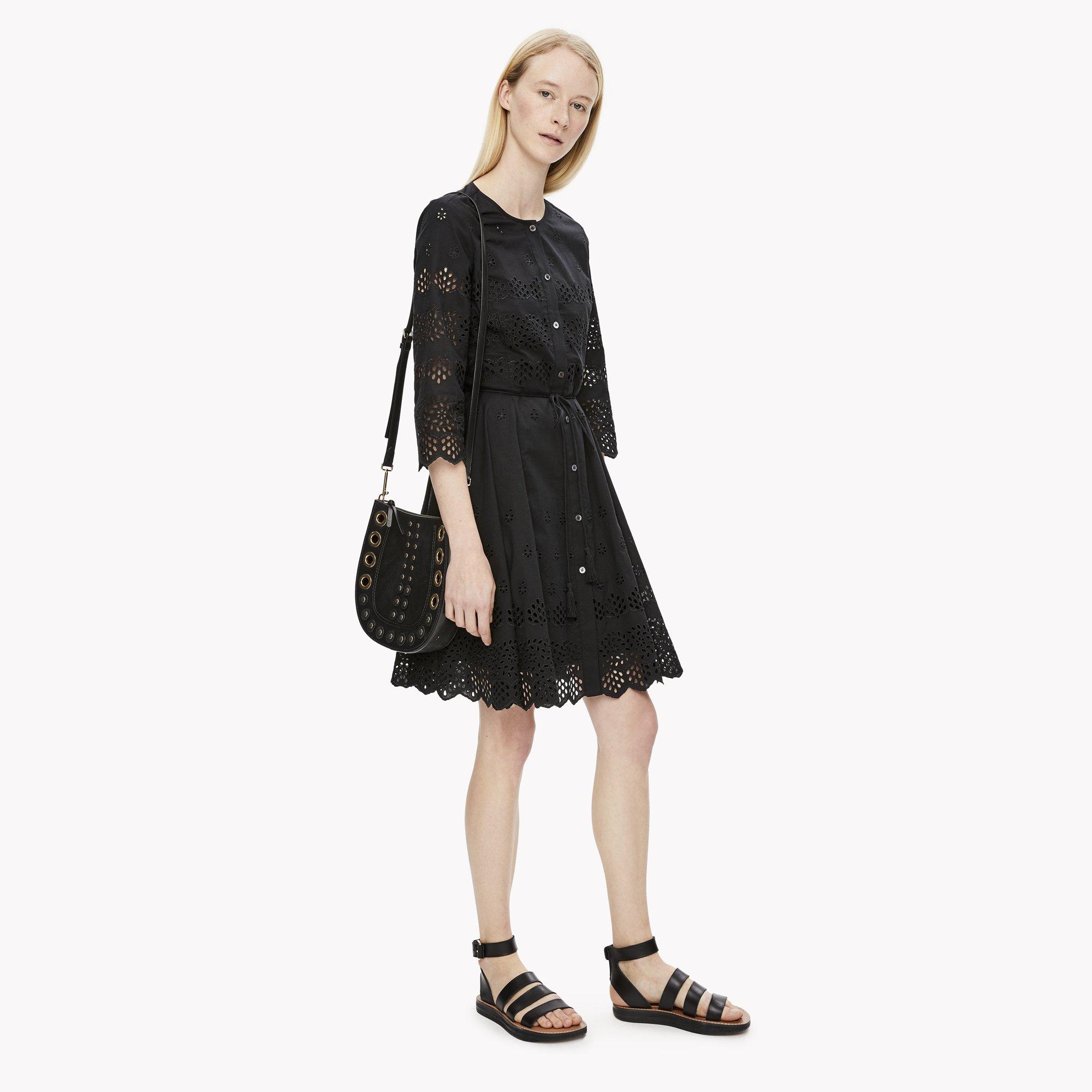 Structured Eyelet Shirt Dress