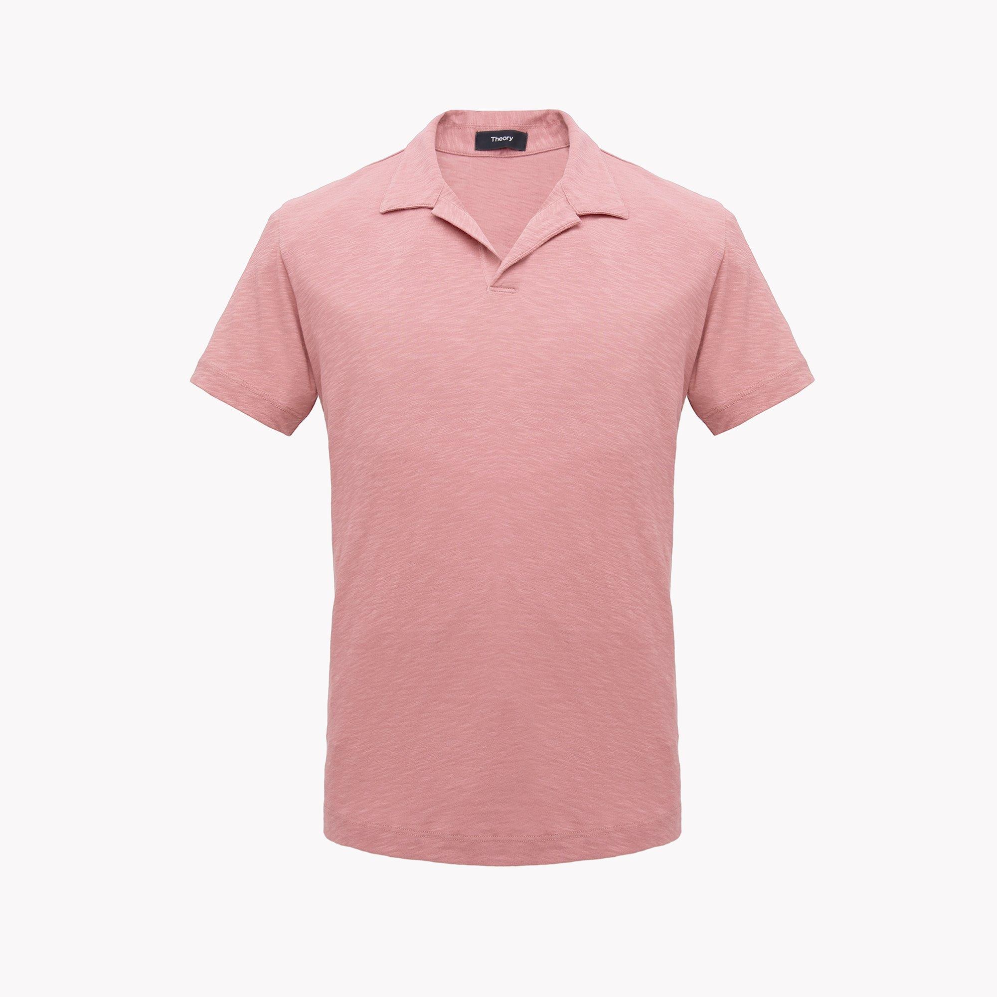 Slub Cotton Open Collar Polo