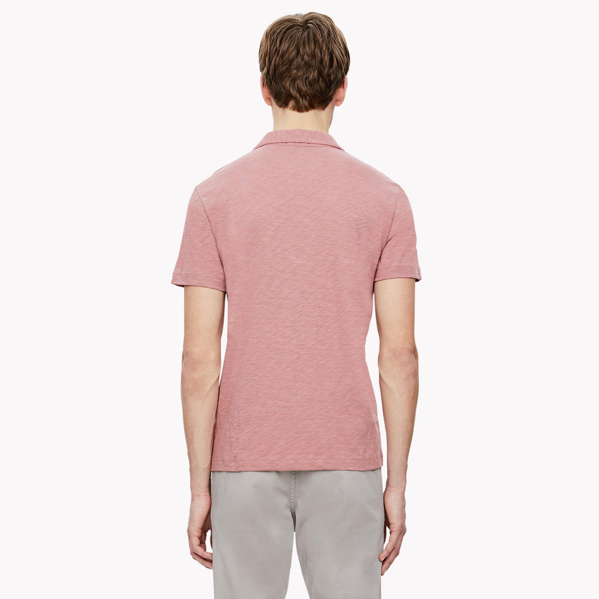 Slub Cotton Open Collar Polo