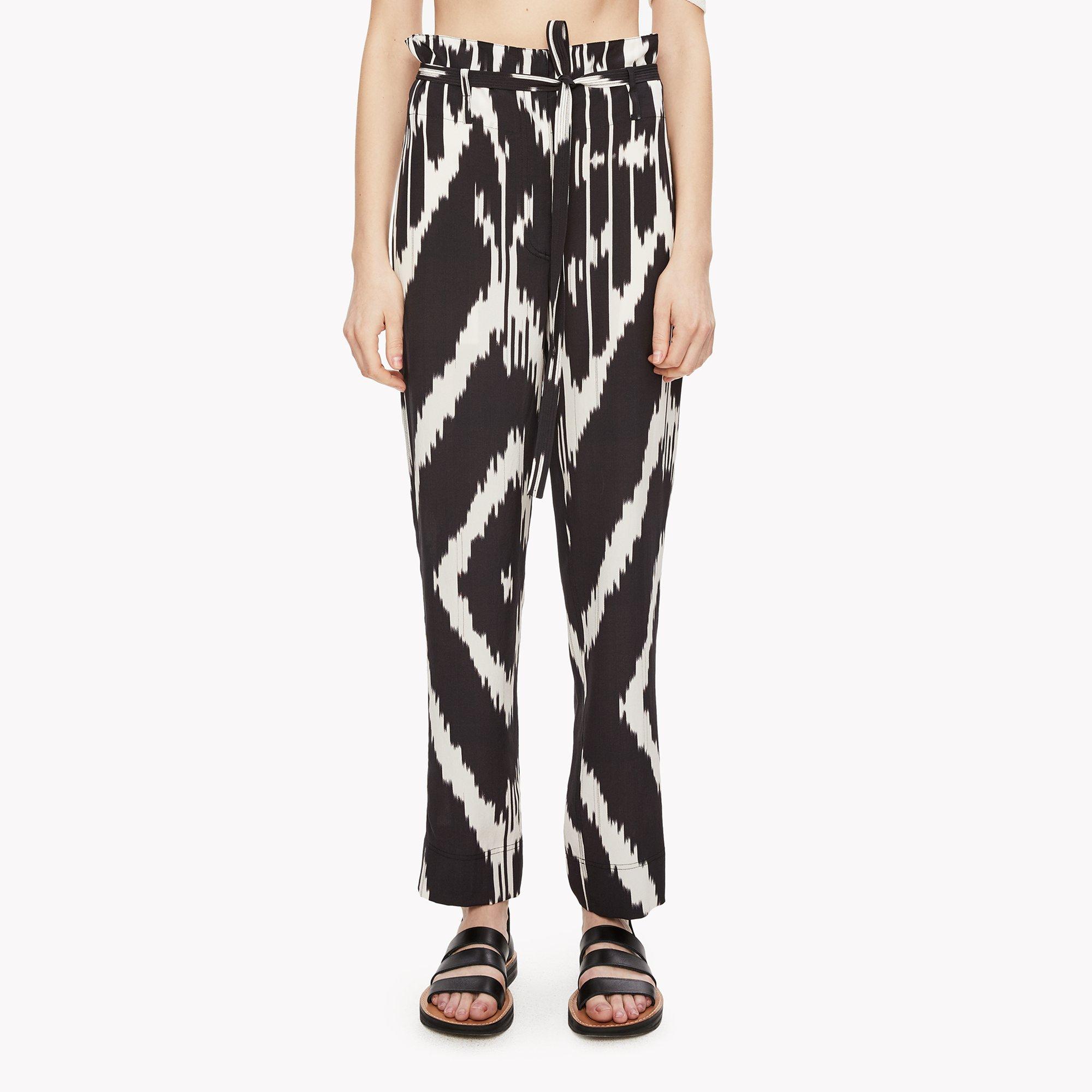 Ikat Paper-Bag Waist Pant