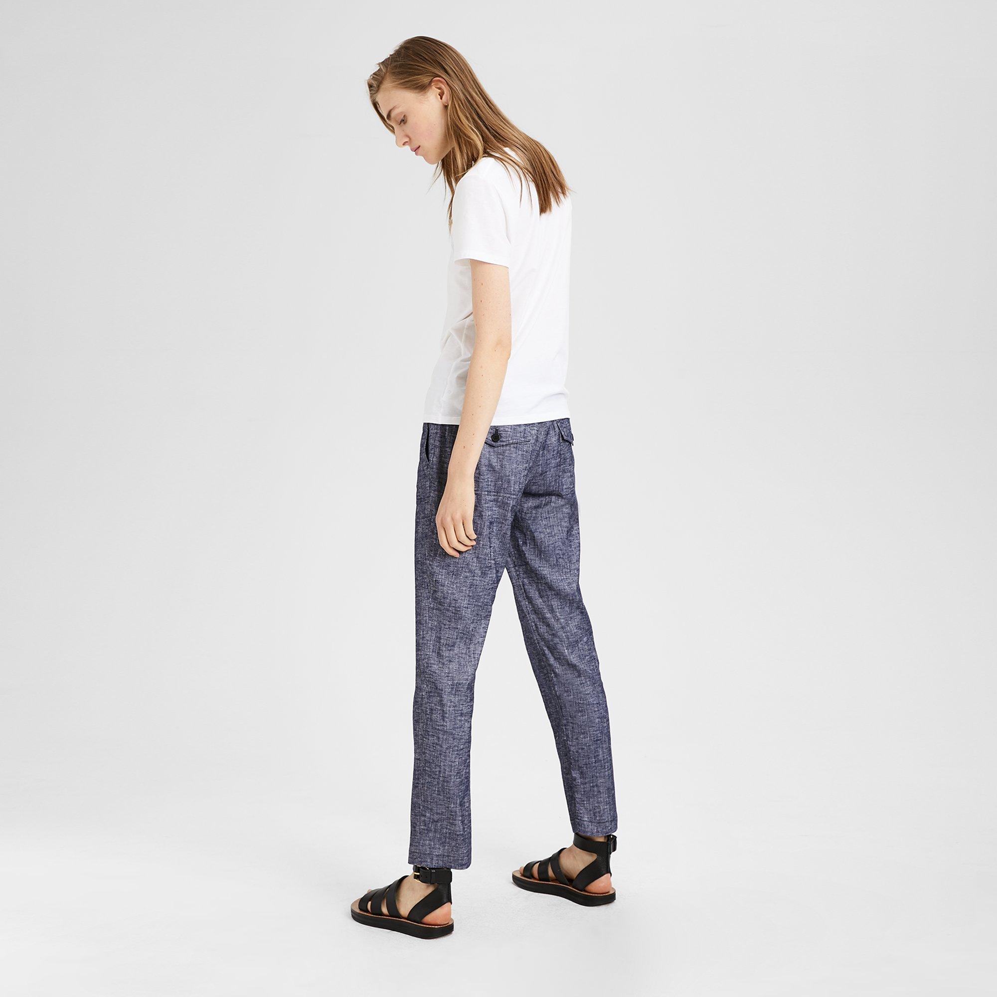 Stretch Linen Utility Pant