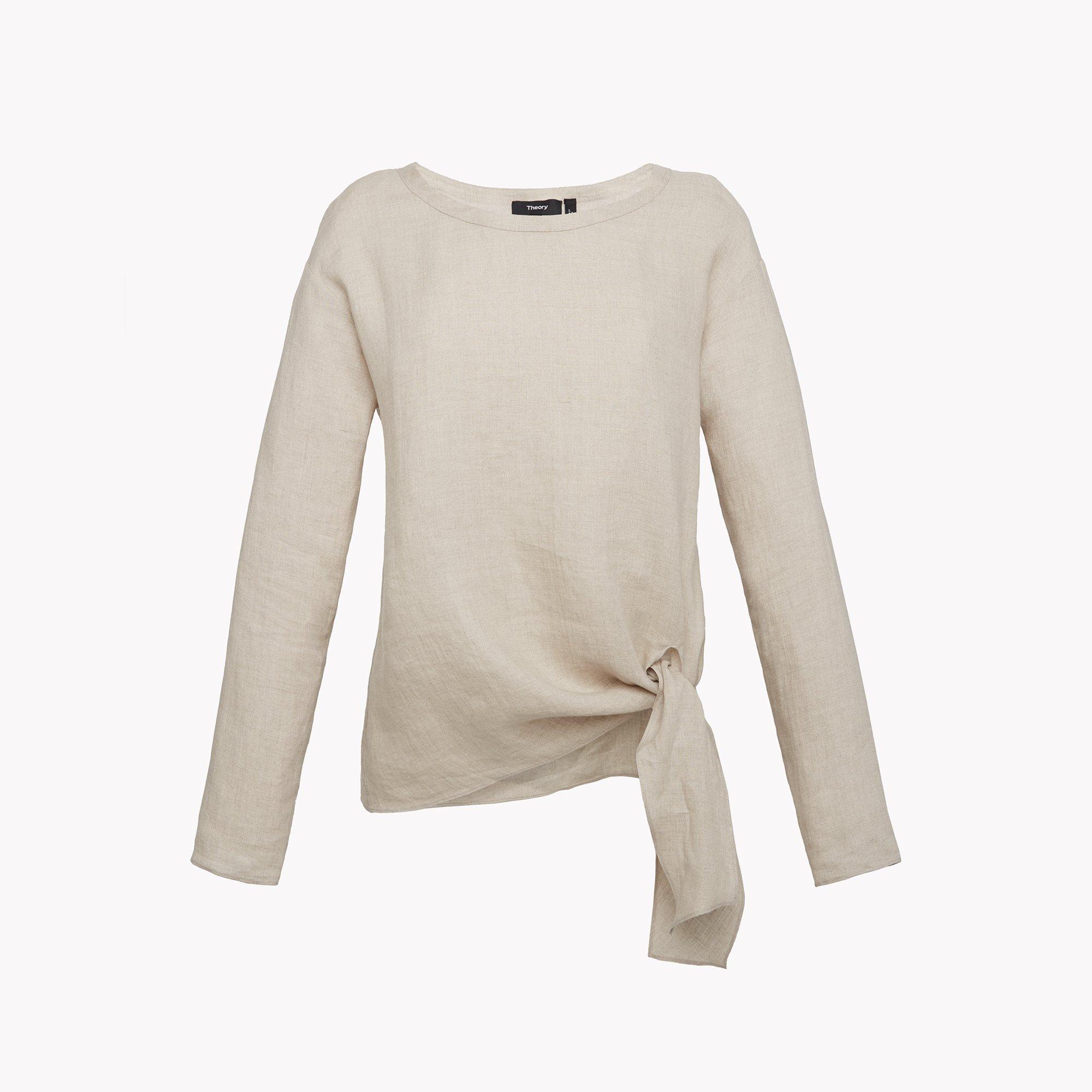 Tie-Waist Linen Top