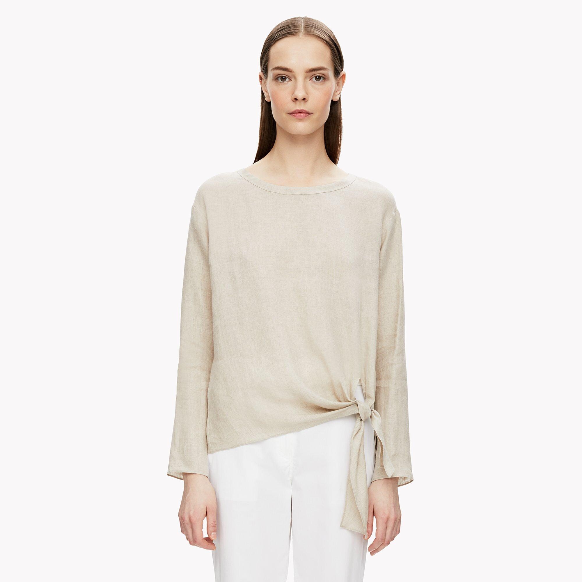 Tie-Waist Linen Top