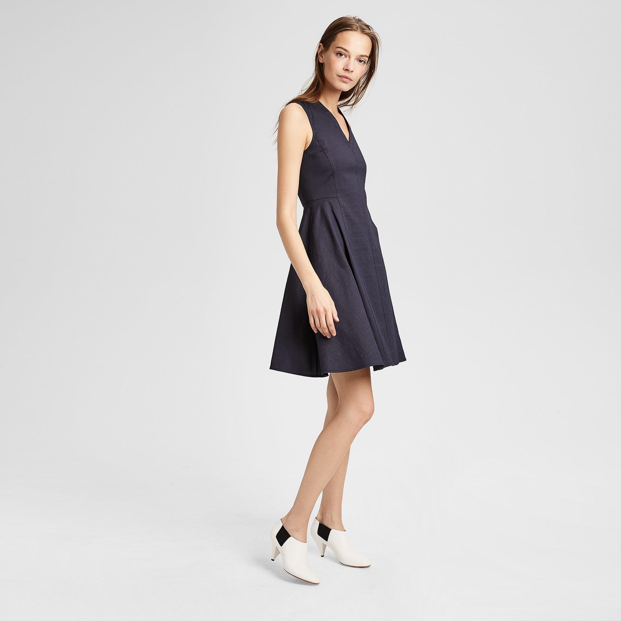 Structured V-Neck Dress