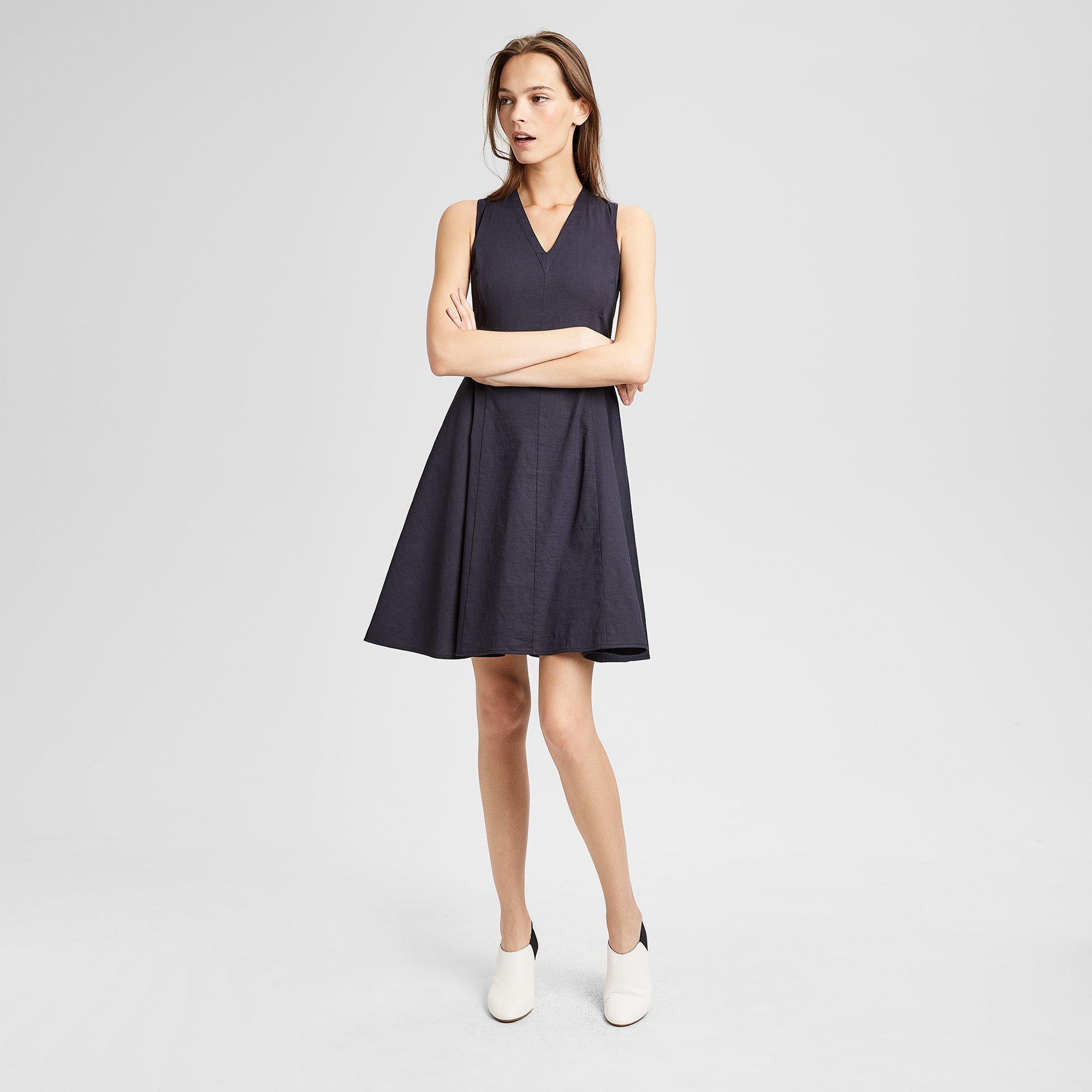 Structured V-Neck Dress