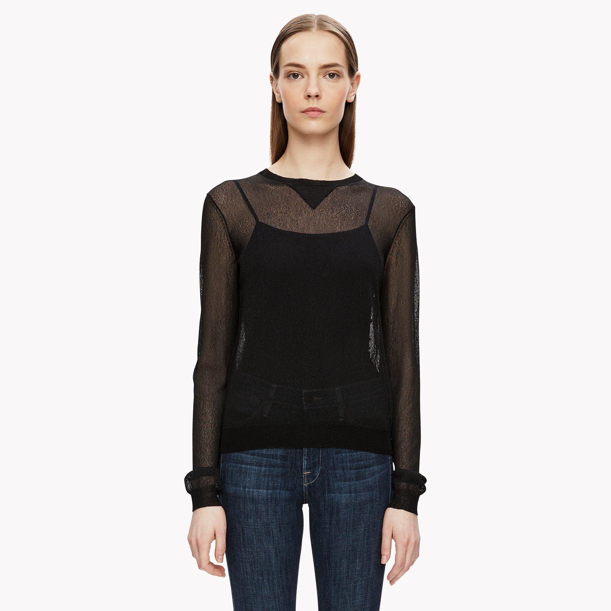 Crimped Knit Pullover