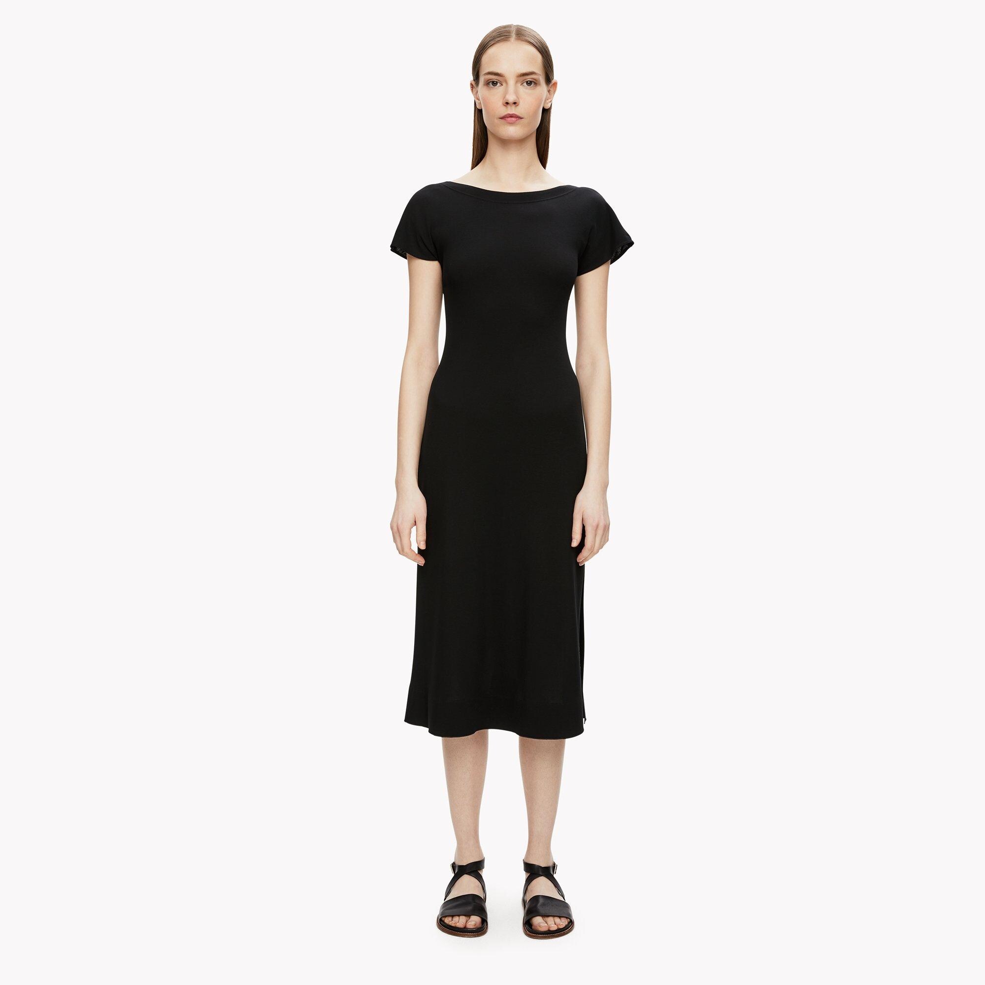 Twist-Back Midi Dress