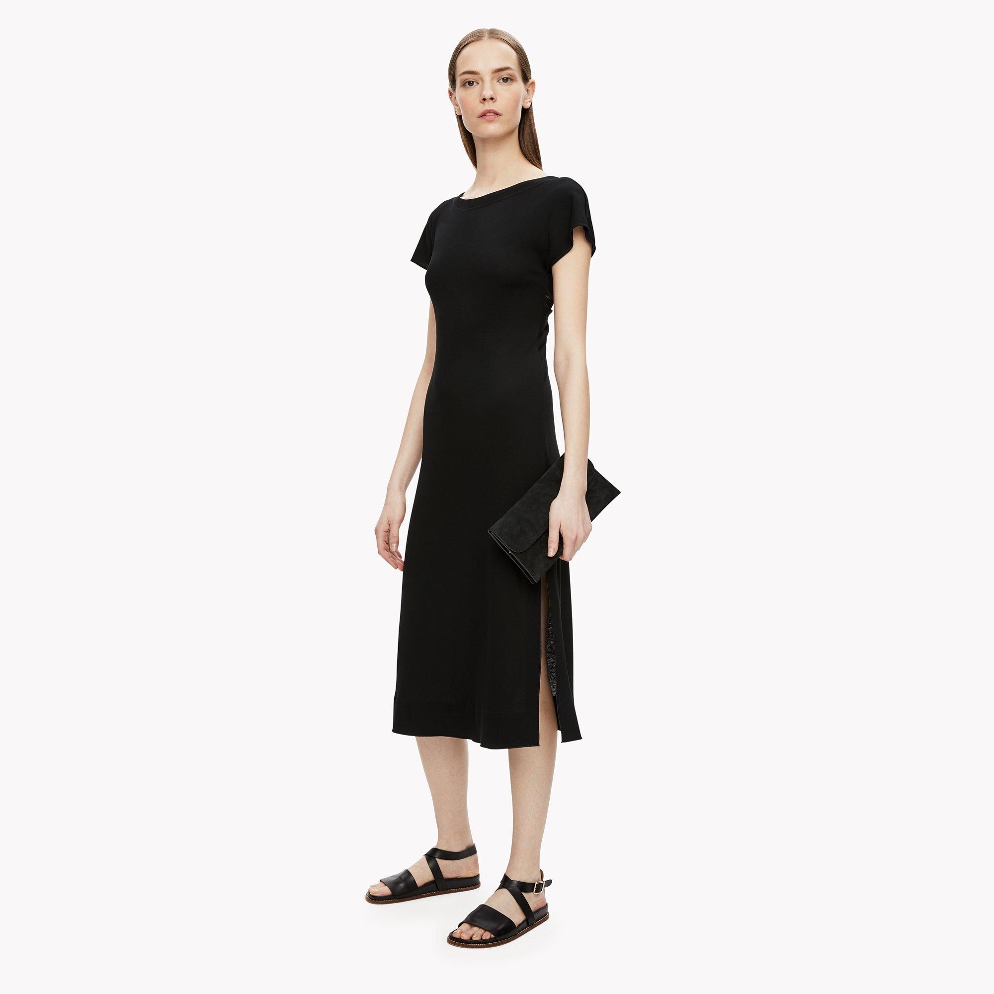 Twist-Back Midi Dress