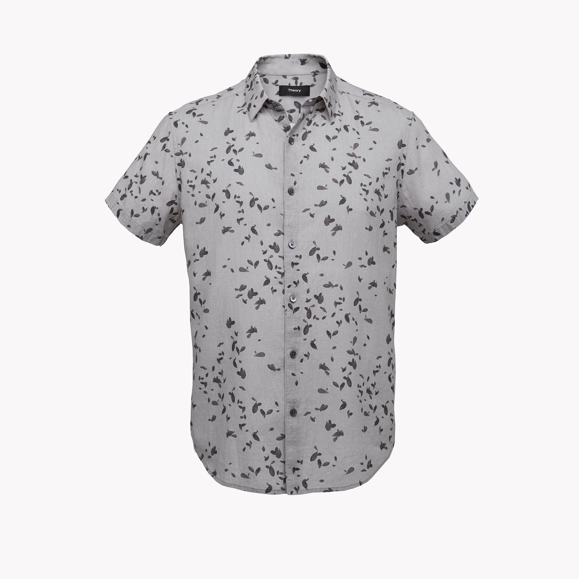 Leaf Print Short-Sleeve Shirt